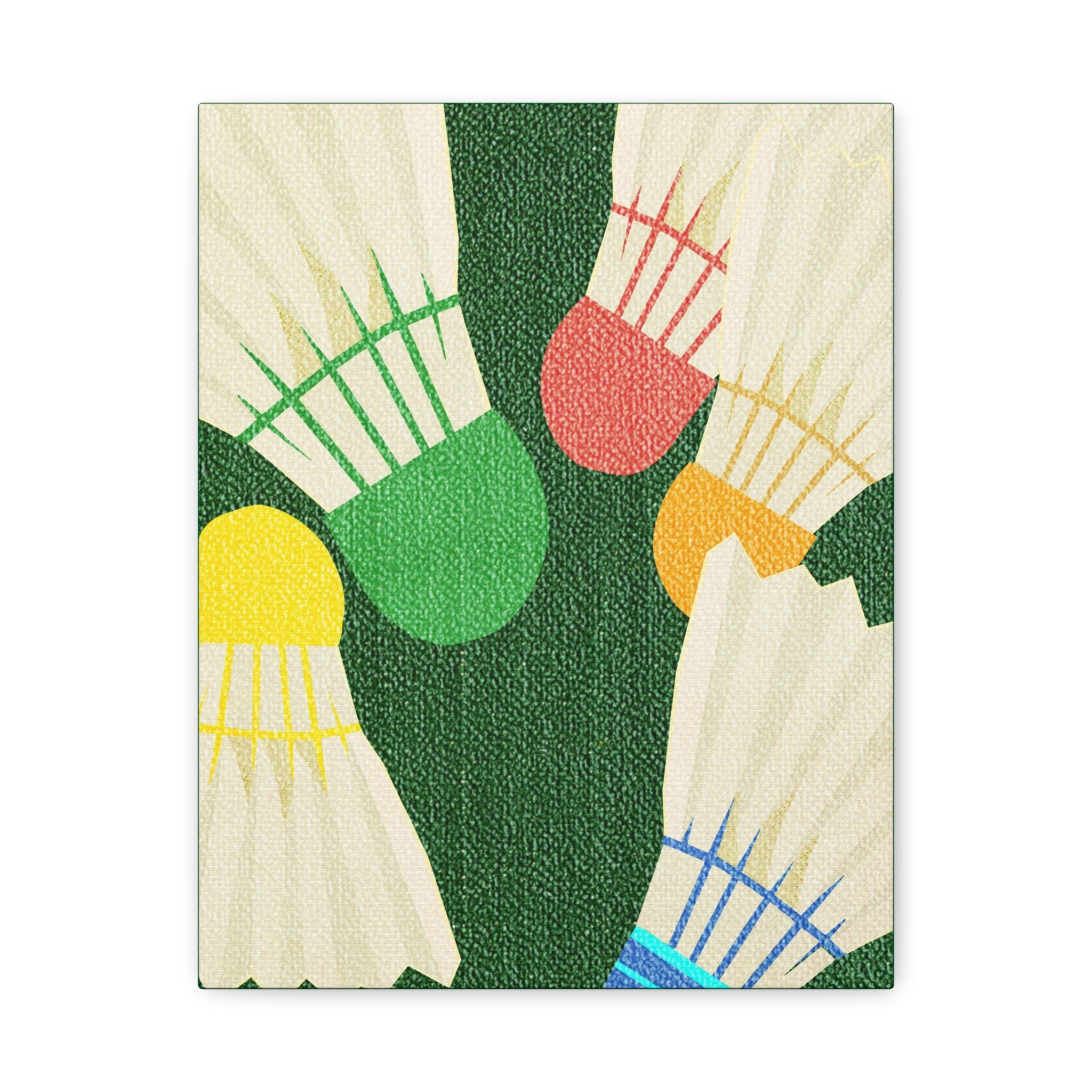 Midwest Modern Abstract Badminton Pop Art Style Print - Matte Canvas, Stretched, 1.25"