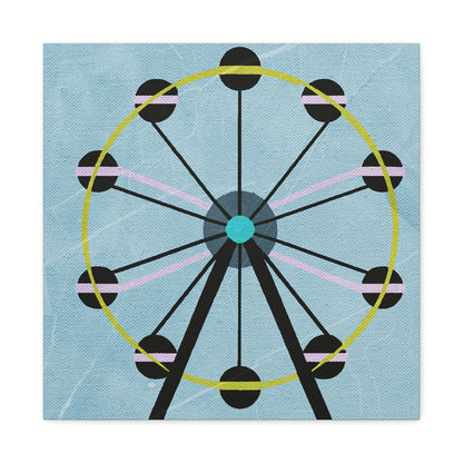 Canvas Art Print - Graphic Pop Art Style Ferris Wheel