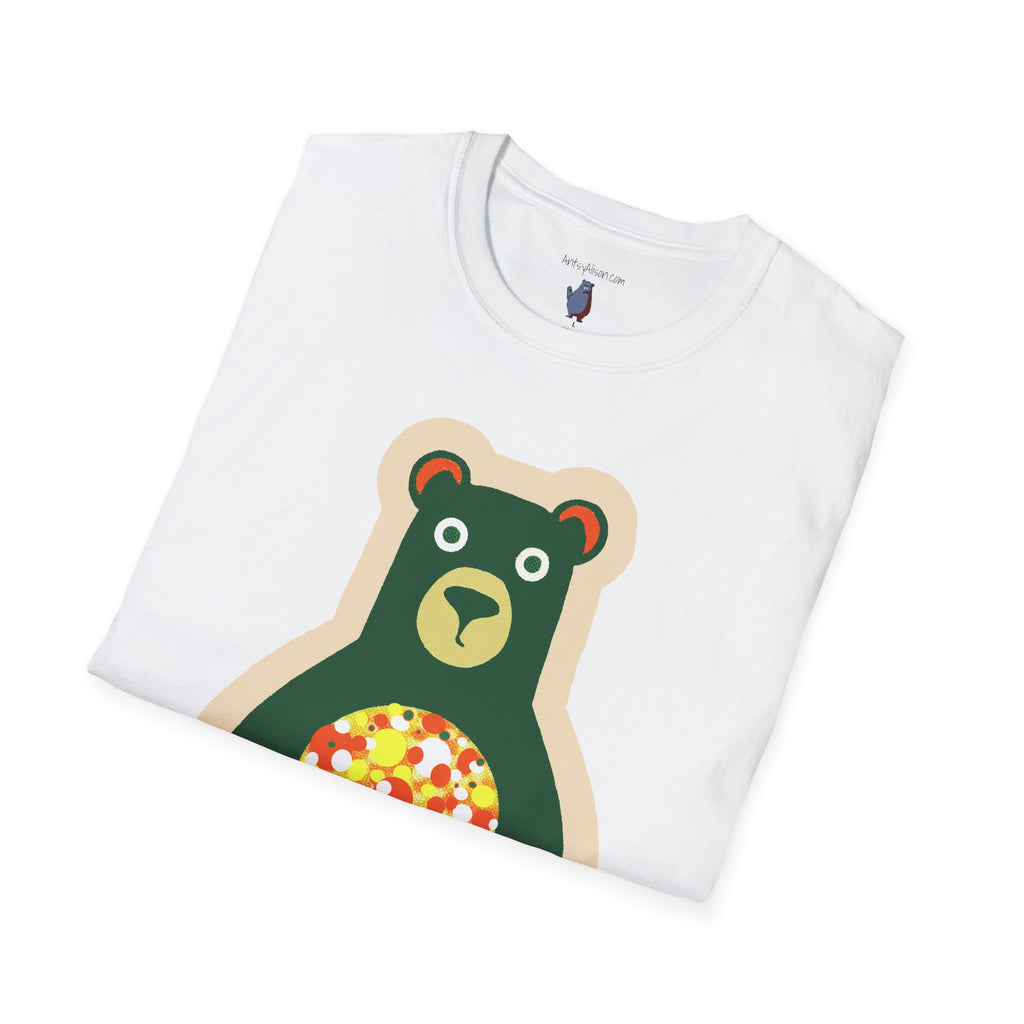 Mod Gumball Bear Graphic Art Tee - 100% Cotton T-Shirt