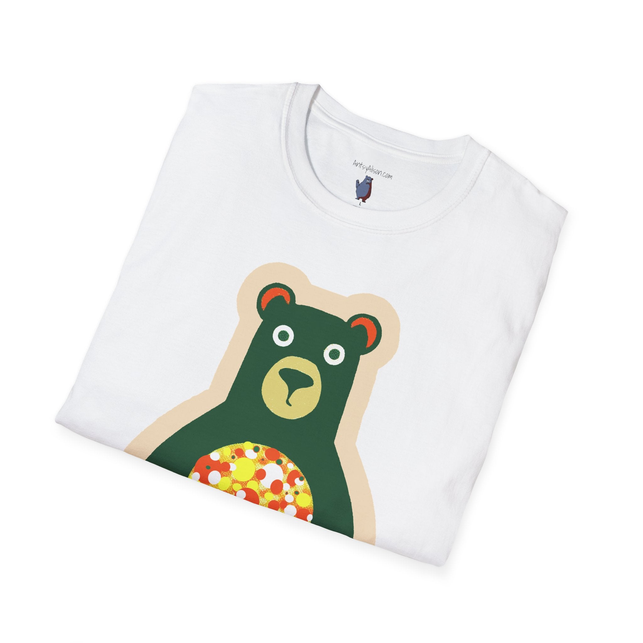 Mod Gumball Bear Graphic Art Tee - 100% Cotton T-Shirt