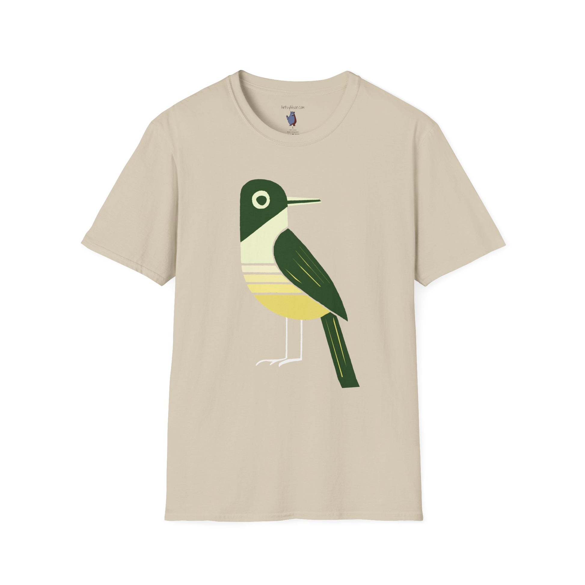 Mr. GreenJeans Bird Graphic Art Tee - 100% Cotton T-Shirt