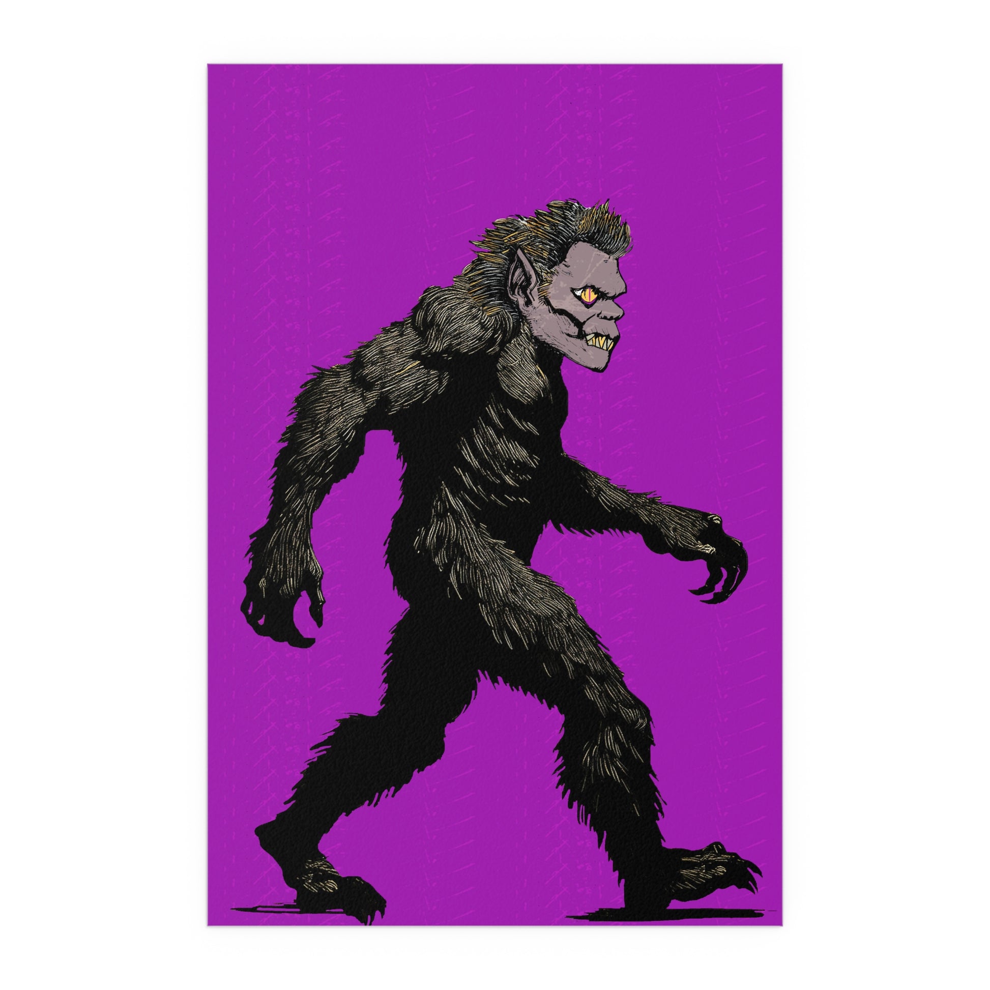Midwest Mod Wolfman Werewolf Seasonal Silk Poster, Indoor and Outdoor Decor, Unique Home Decor, Seasonal Decor, Halloween