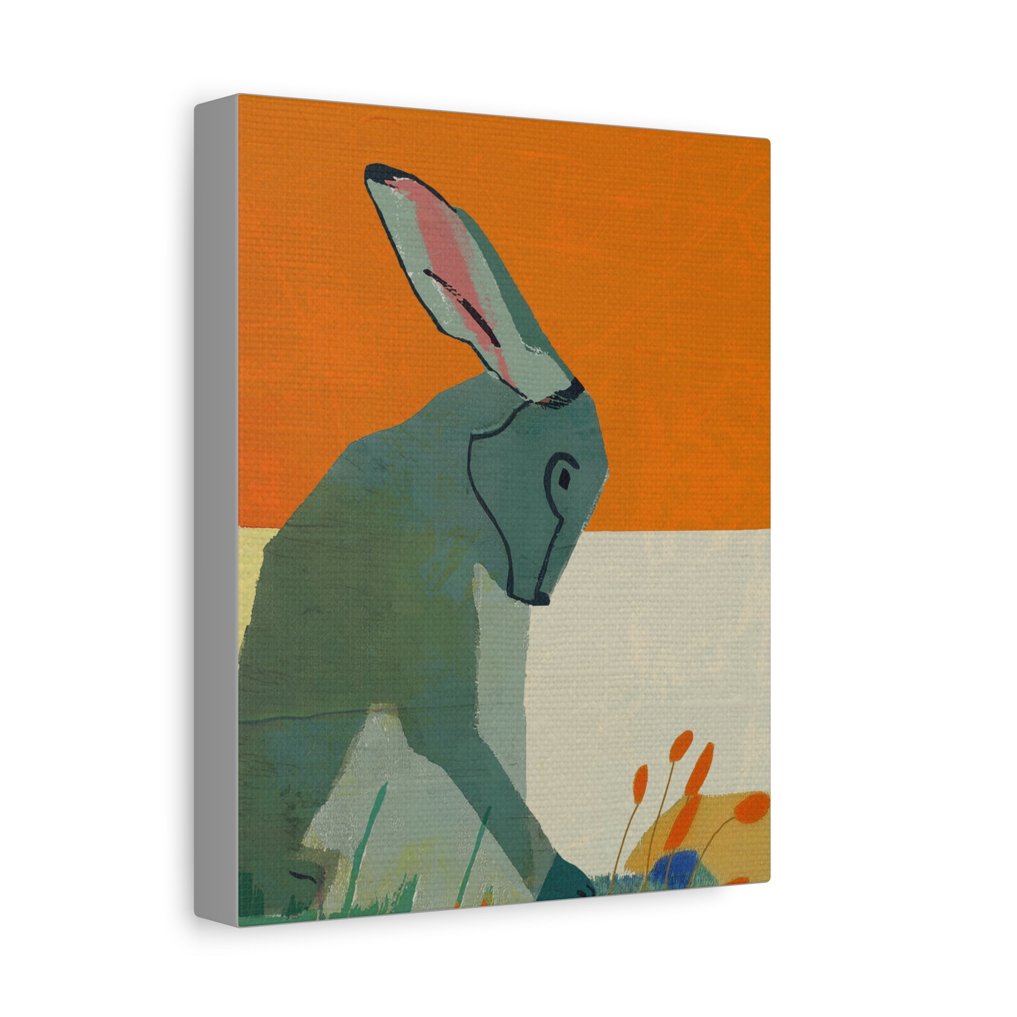 Modern Abstract South Dakota Restful Rabbit  - Matte Canvas, Stretched, 1.25"