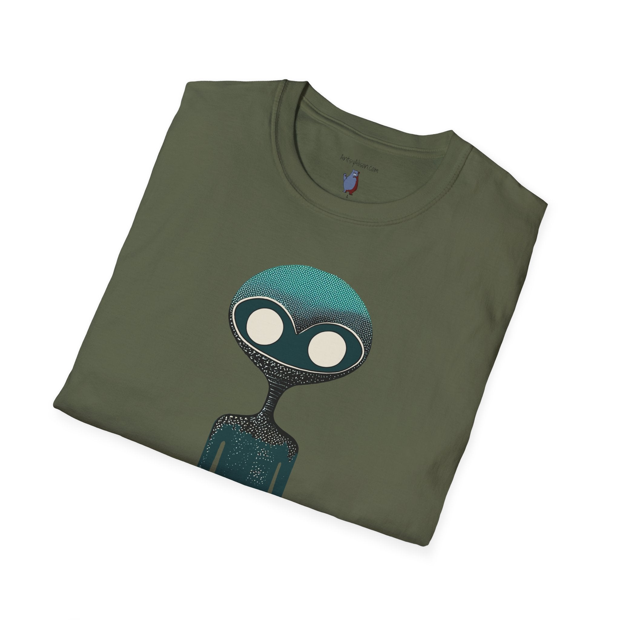 Midwest Modern UAP UFO Alien Number Two Graphic Art Tee - 100% Cotton T-Shirt