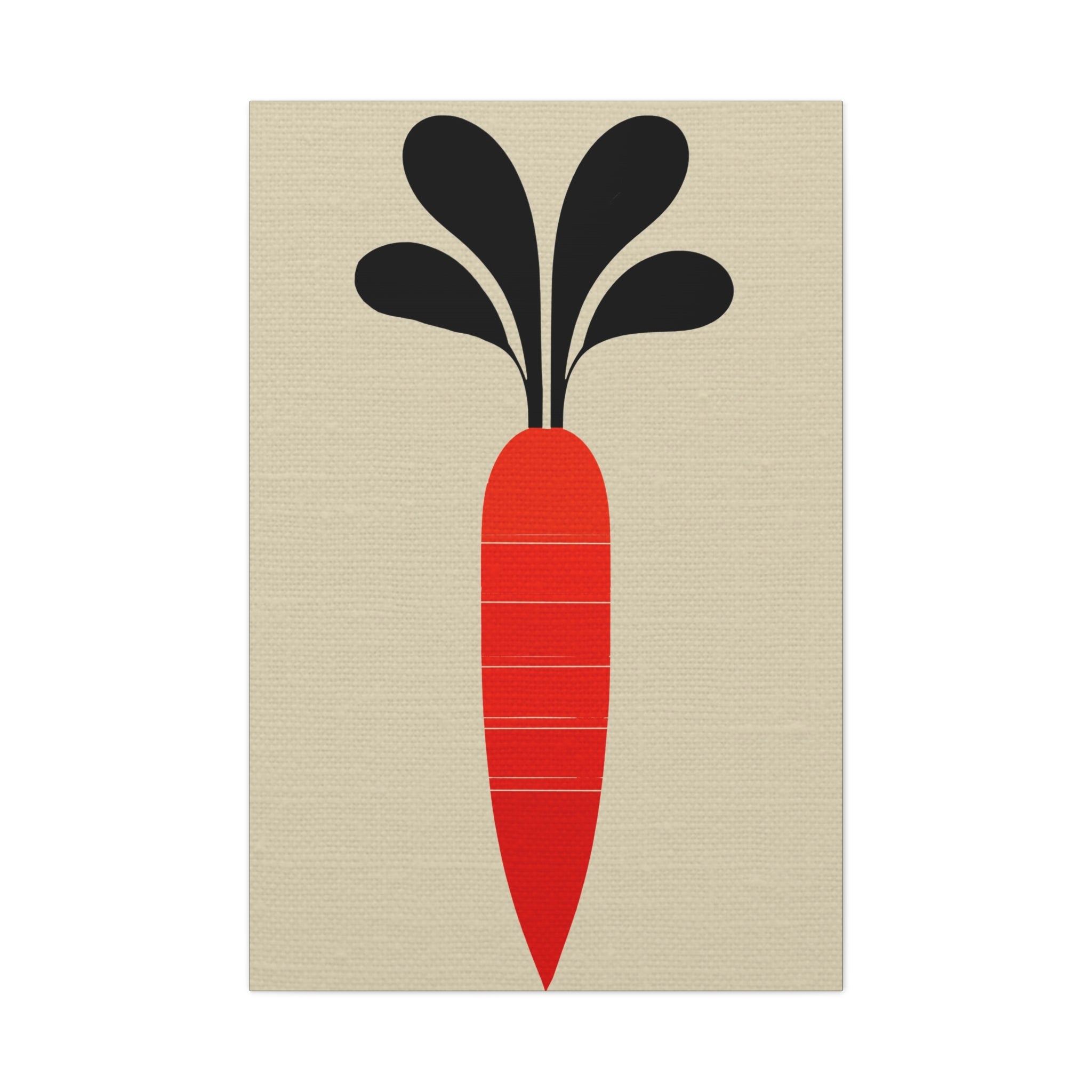 Midwest Modern Icon Pop Carrot Print - Matte Canvas, Stretched, 1.25"