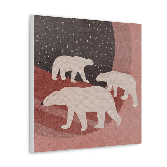 Canvas Art Print - Modern Graphic Polar Bears