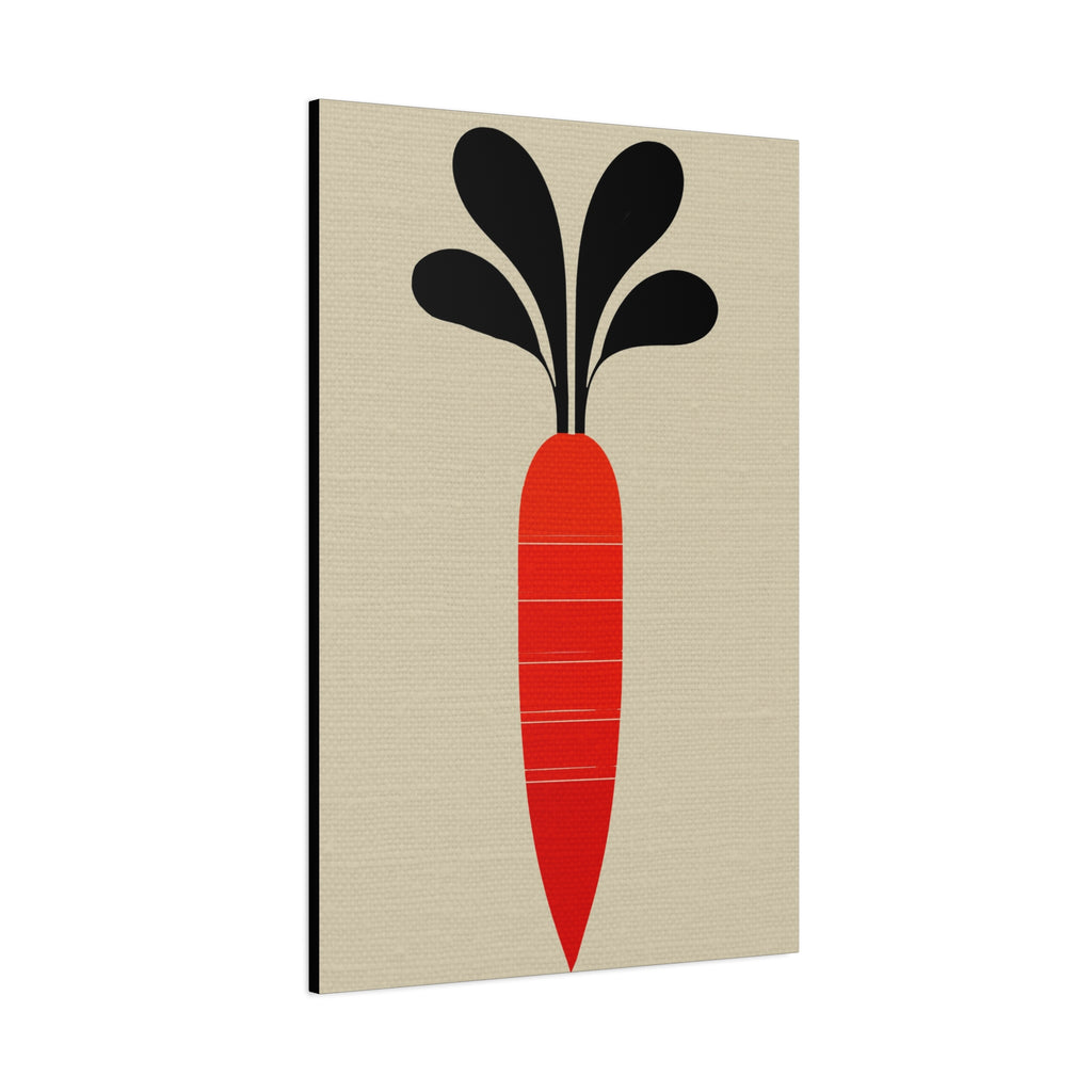 Midwest Modern Icon Pop Carrot Print - Matte Canvas, Stretched, 1.25"