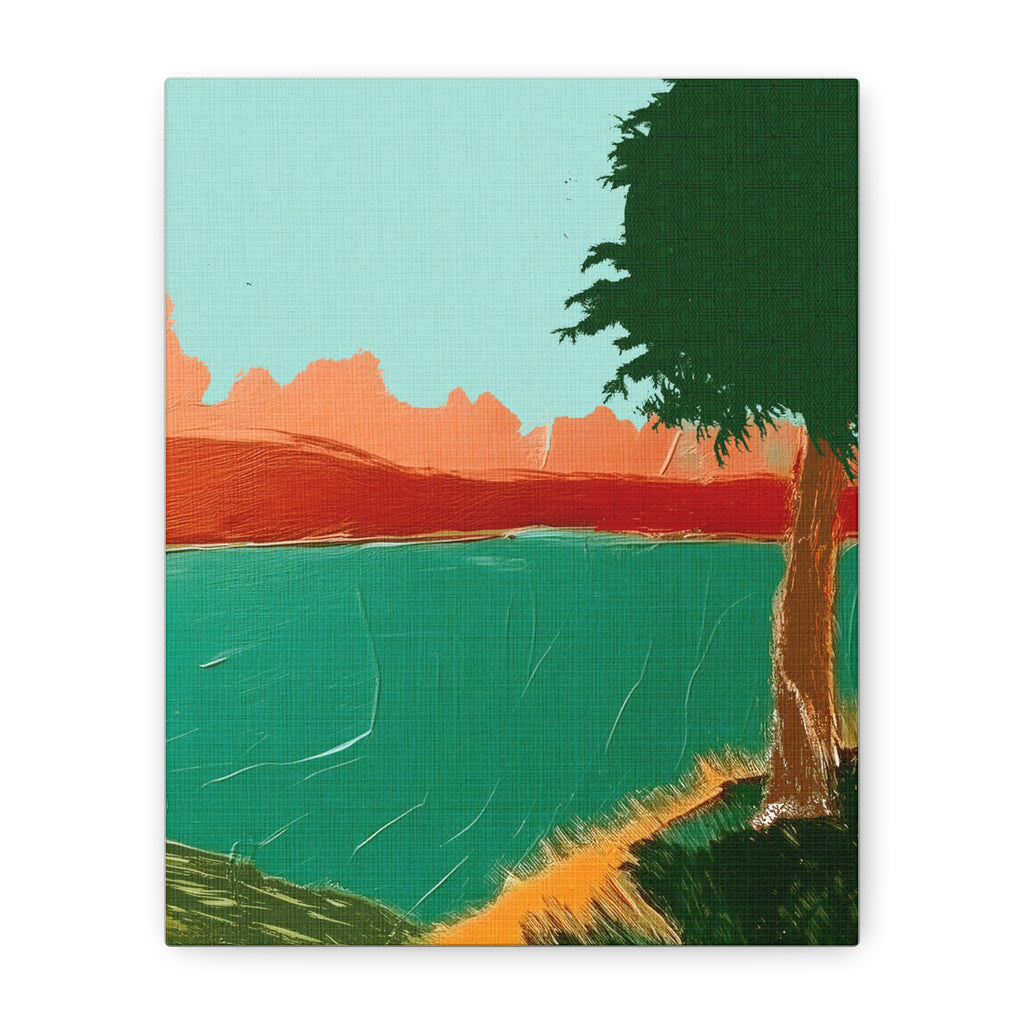 Midwest Modern Summer Landscape Art Print - Matte Canvas, Stretched, 1.25"