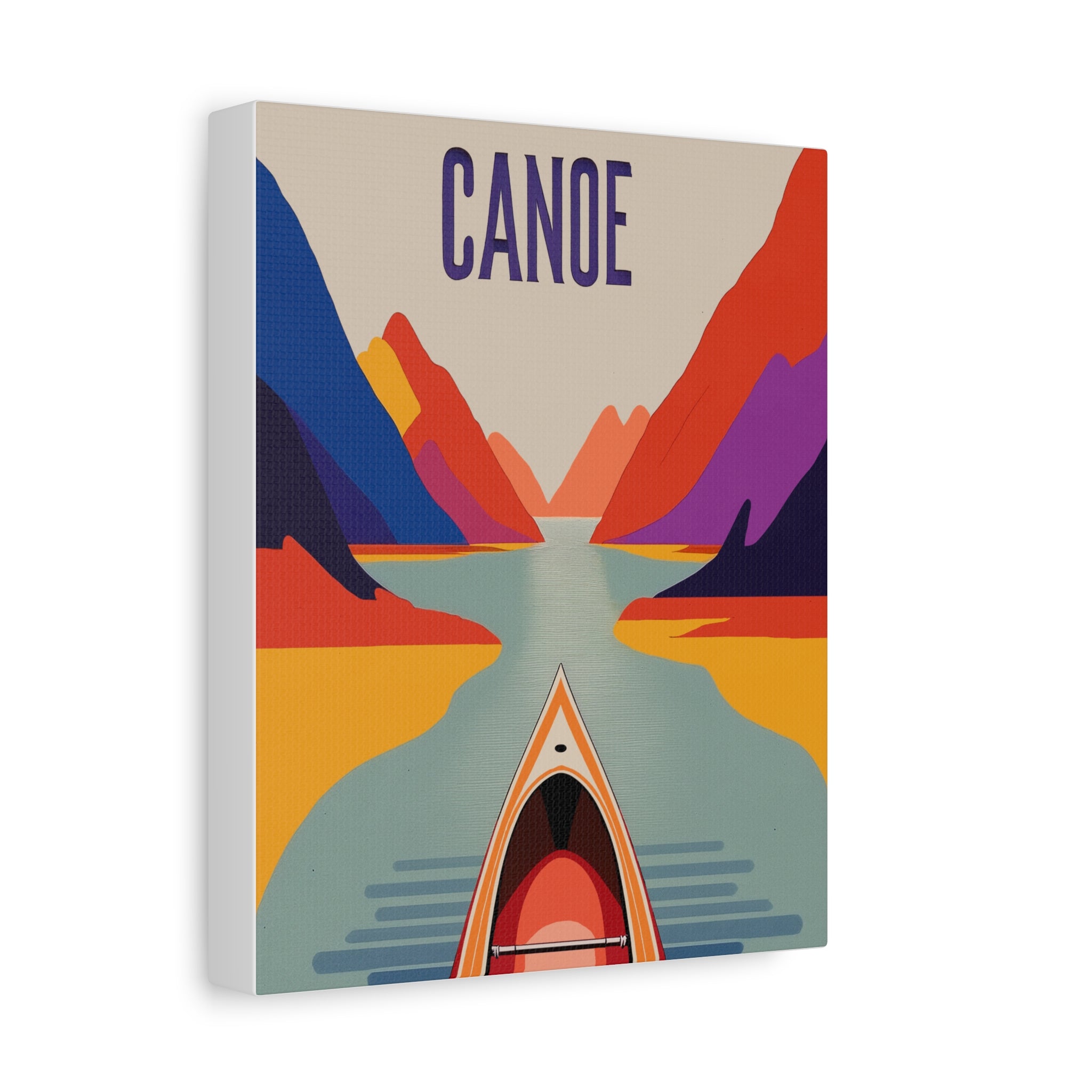 Midwest Modern Travel Activity Canoe Print - Matte Canvas, Stretched, 1.25"