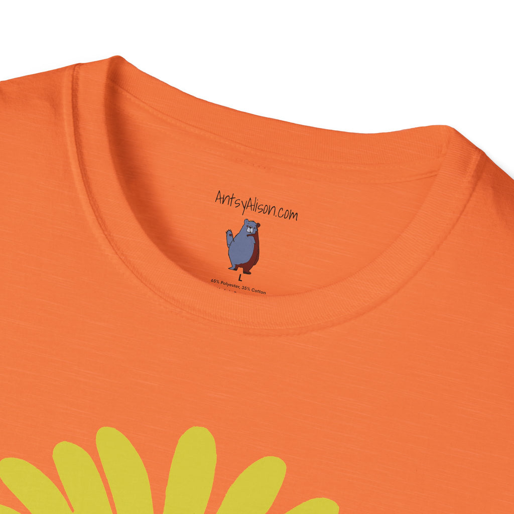 One Yellow Daisy Graphic Art Tee - 100% Cotton T-Shirt