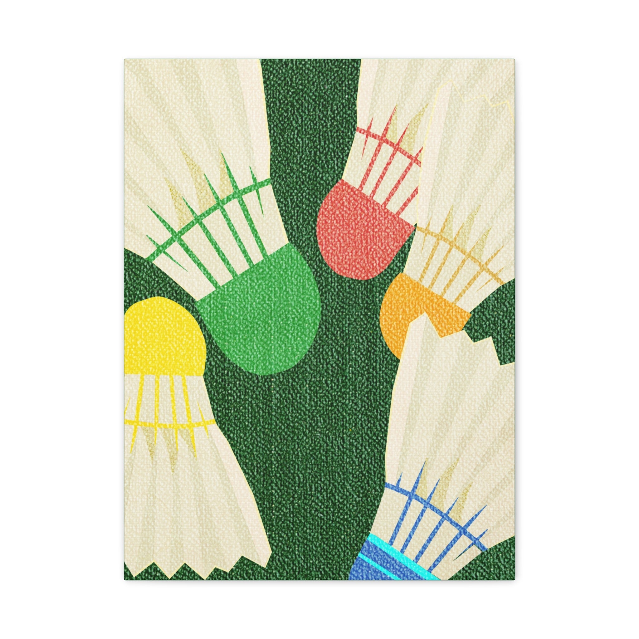 Midwest Modern Abstract Badminton Pop Art Style Print - Matte Canvas, Stretched, 1.25"