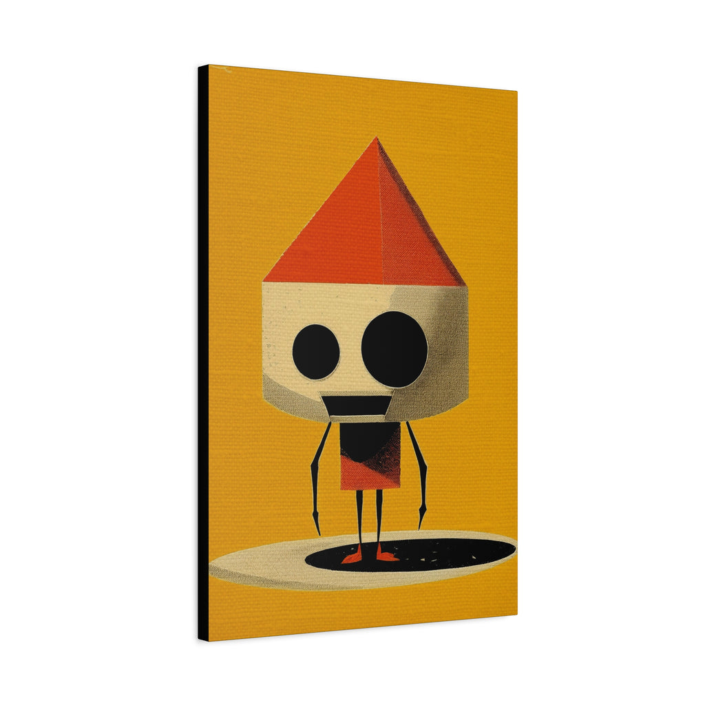 Midwest Modern Pop Art Robot Print - Matte Canvas, Stretched, 1.25" - wall decor, fun art, modern, simple, graphic, robot