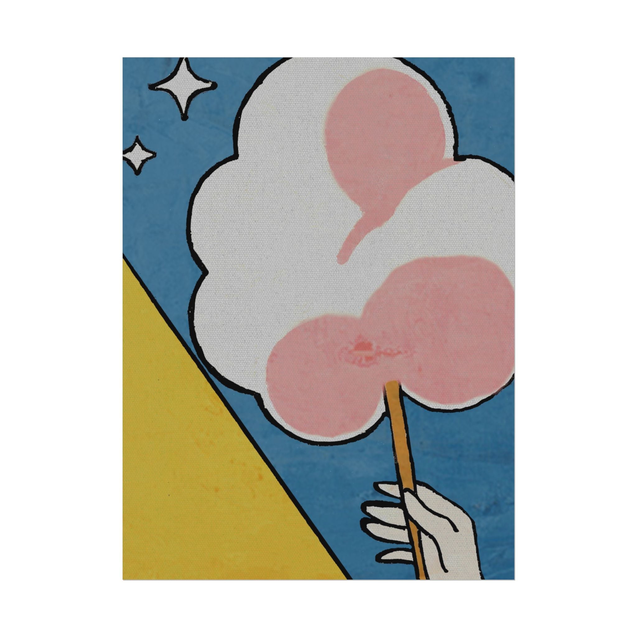 Cotton Candy Pop Art Style, Rolled Poster -  cotton candy, festival, fair, food, fun, summer