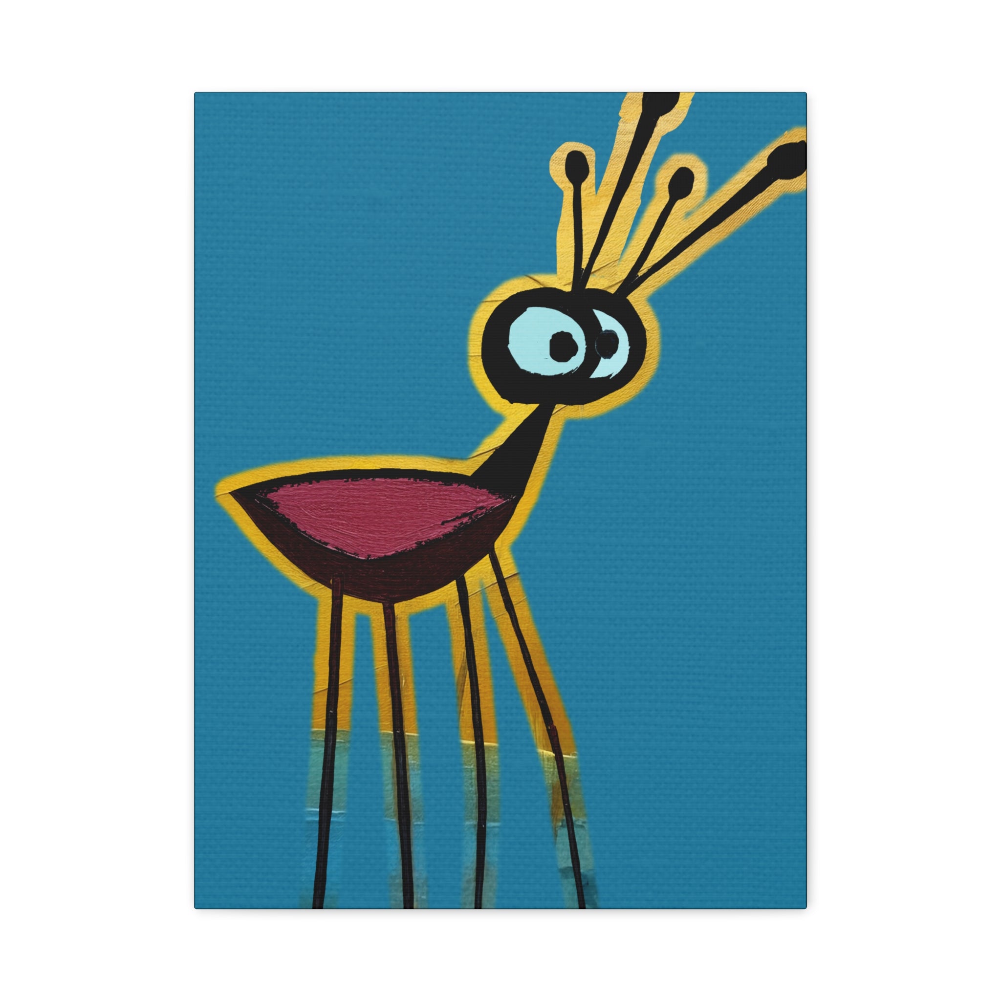 Midwest Mod Quirky Insect Art Print  - Matte Canvas, Stretched, 1.25"