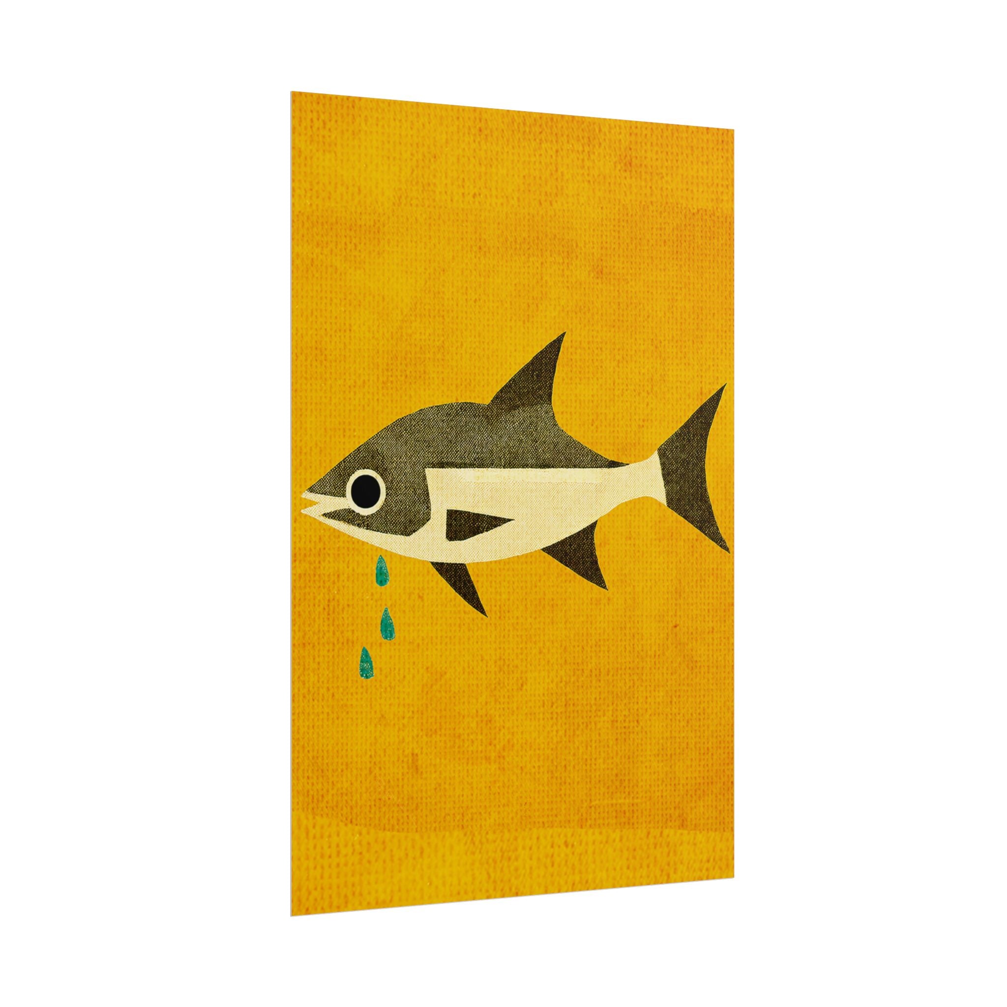 Don't Cry Mod Abstract Fish Art Print Rolled Poster | Wall Art, Midwest Mod, Fish, Fishing