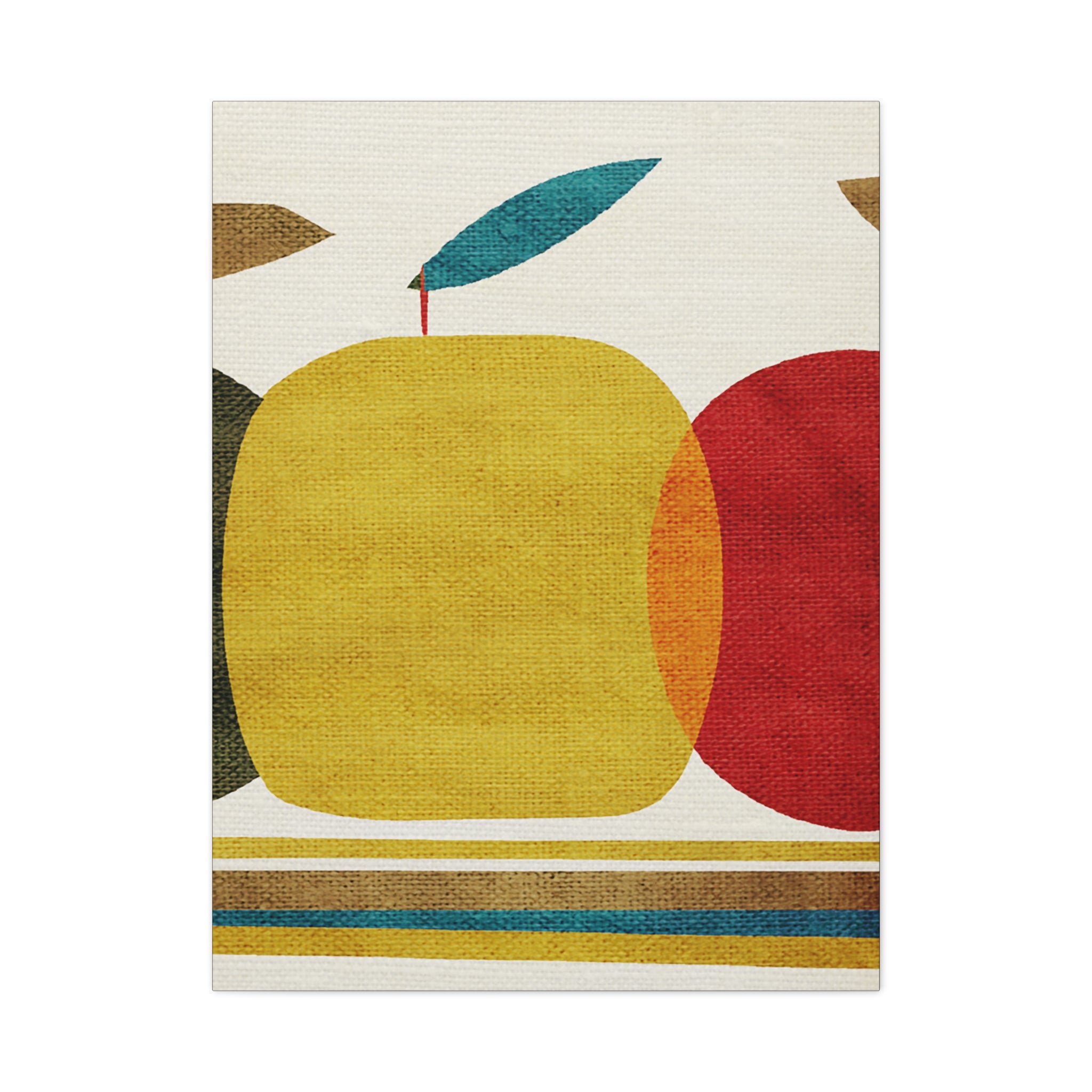 Midwest Modern Icon Pop Apple Print - Matte Canvas, Stretched, 1.25"