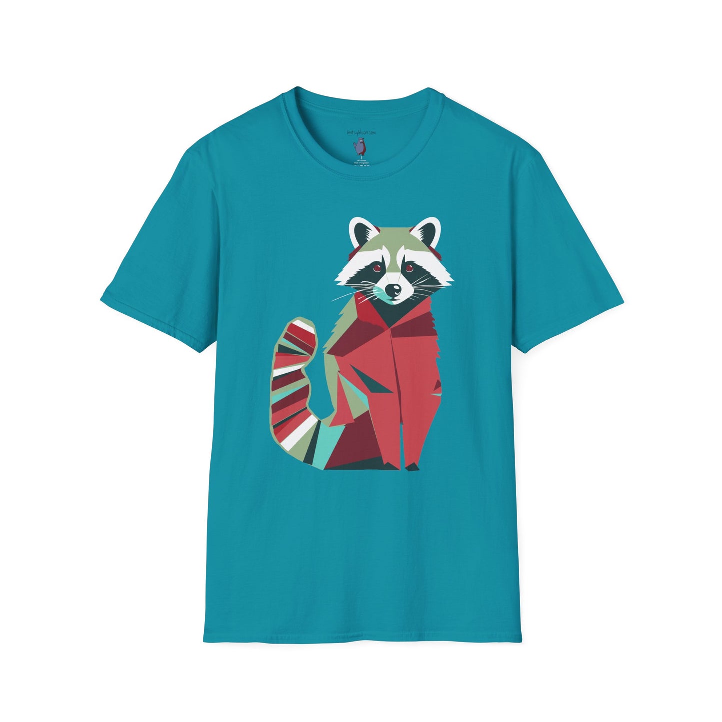 Ricky Raccoon Graphic Art Raccoon Tee - 100% Cotton T-Shirt