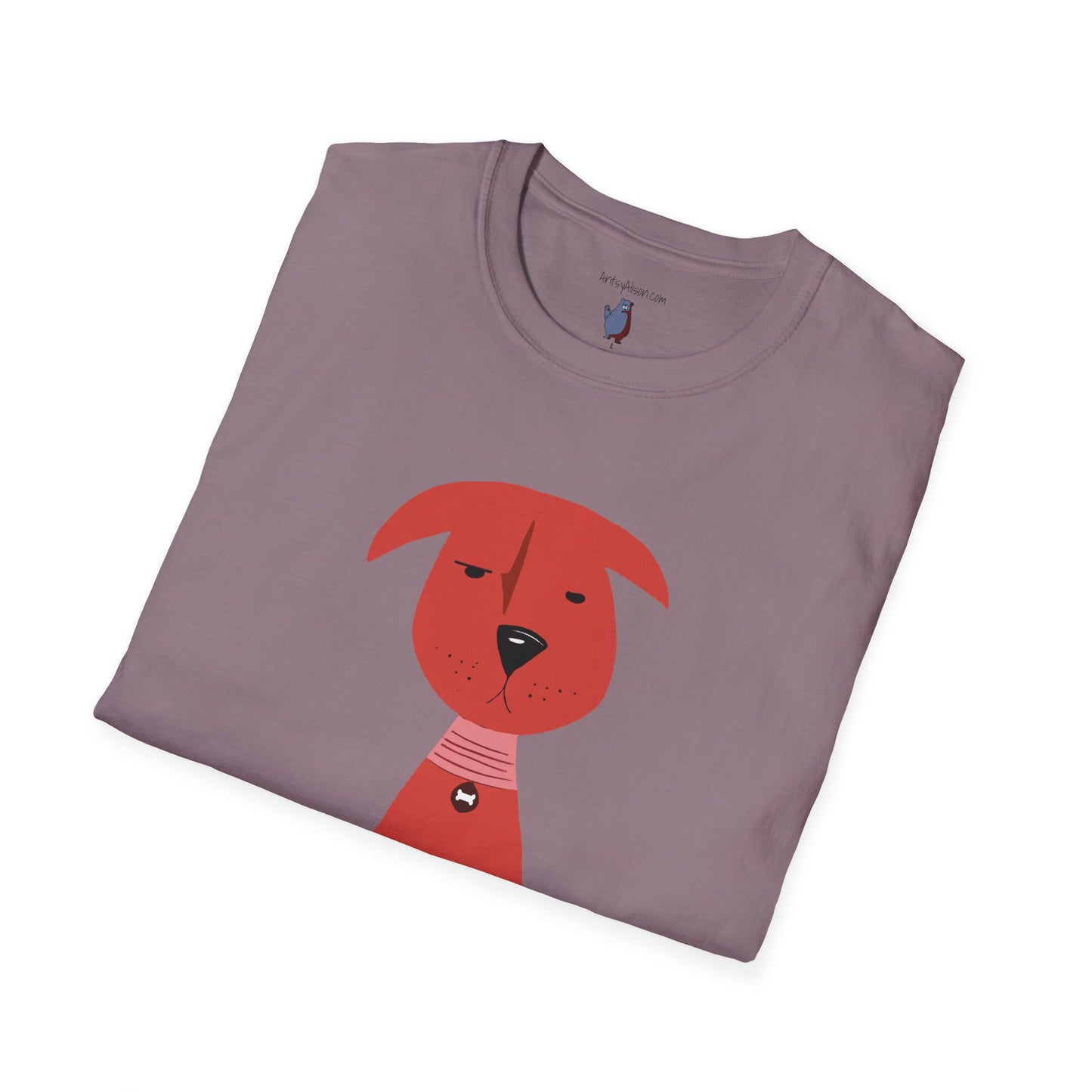 Scrappy Little Dog Graphic Art Tee - 100% Cotton T-Shirt