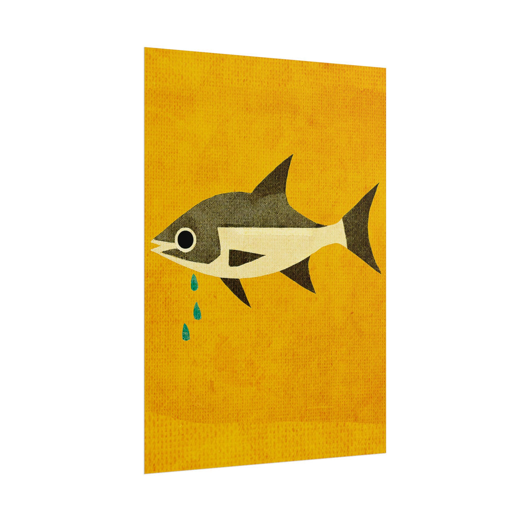Don't Cry Mod Abstract Fish Art Print Rolled Poster | Wall Art, Midwest Mod, Fish, Fishing