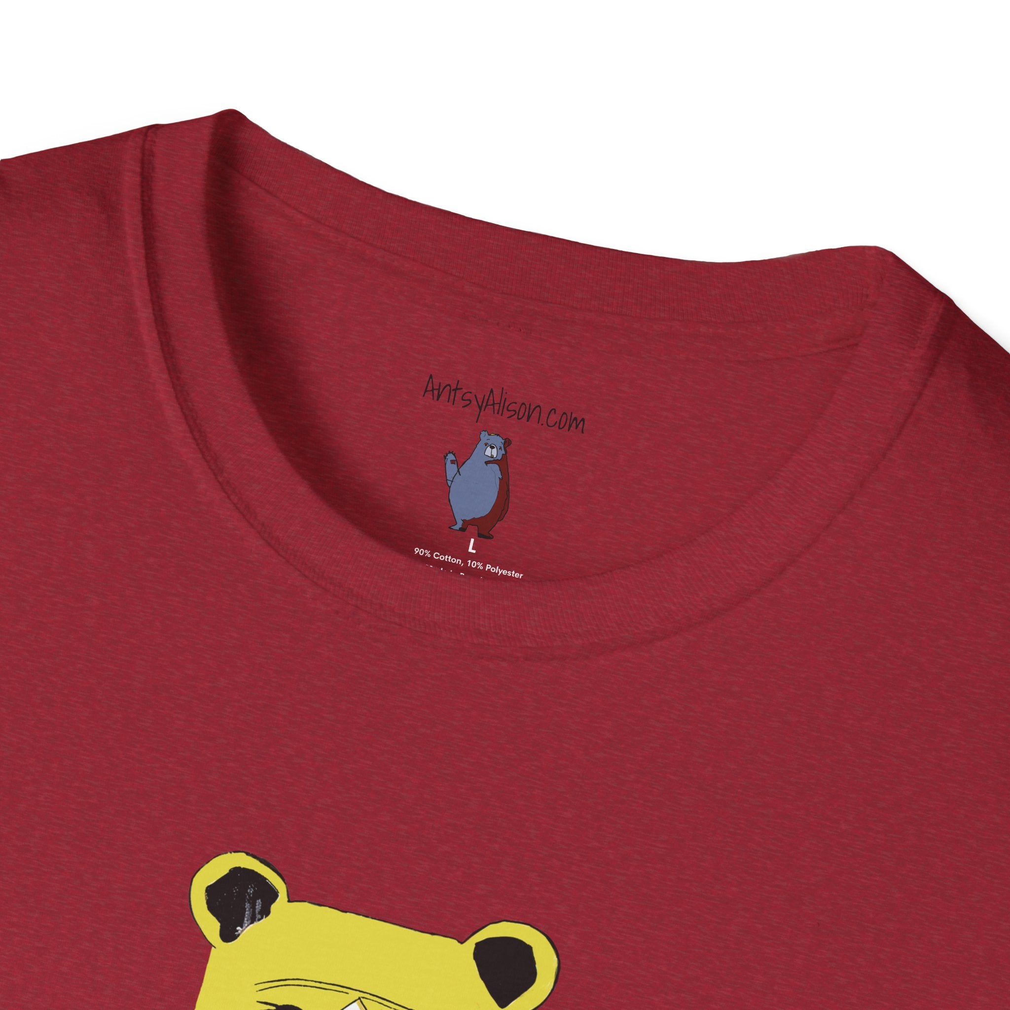 The Painted Black Bear Graphic Art Tee - 100% Cotton T-Shirt
