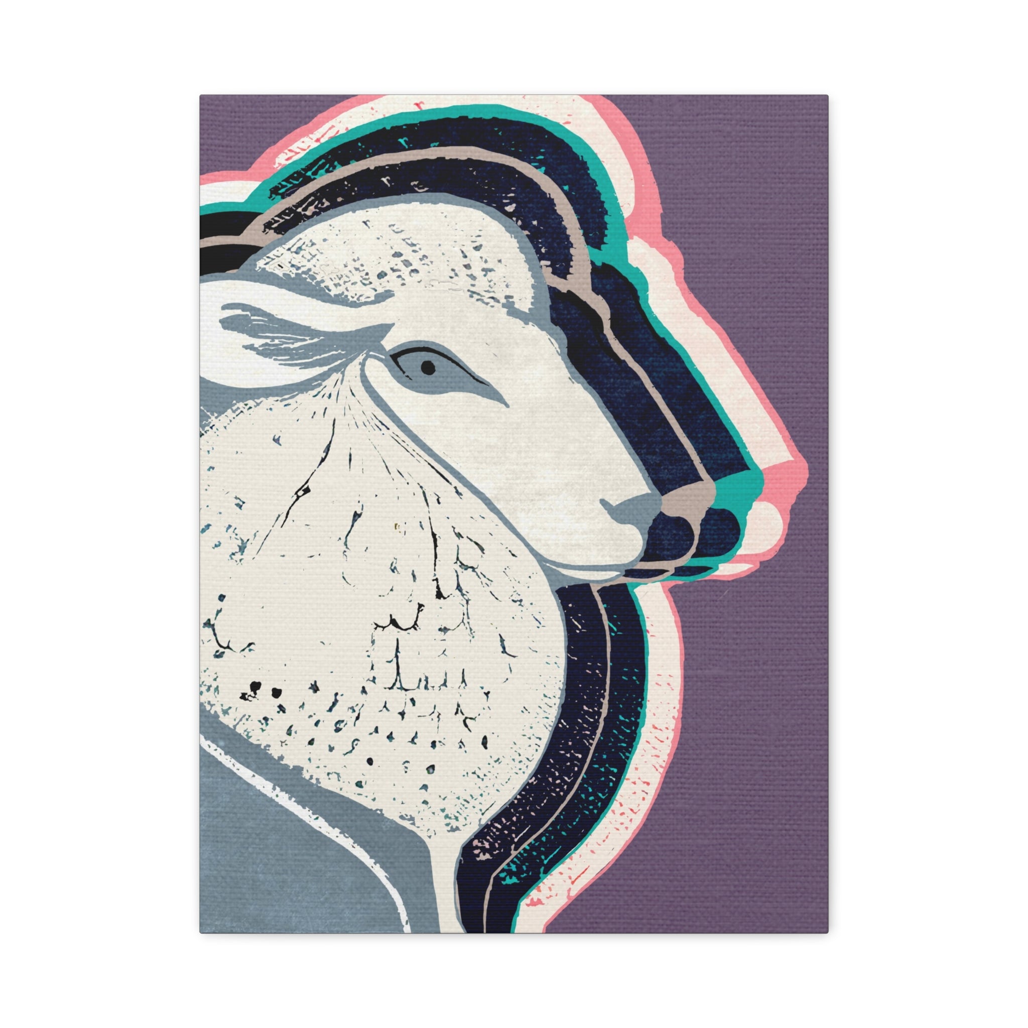 Midwest Modern Abstract Springtime Sheep Print - Matte Canvas, Stretched, 1.25" -  home decor, wall art, nature, animal lovers, sheep, spring