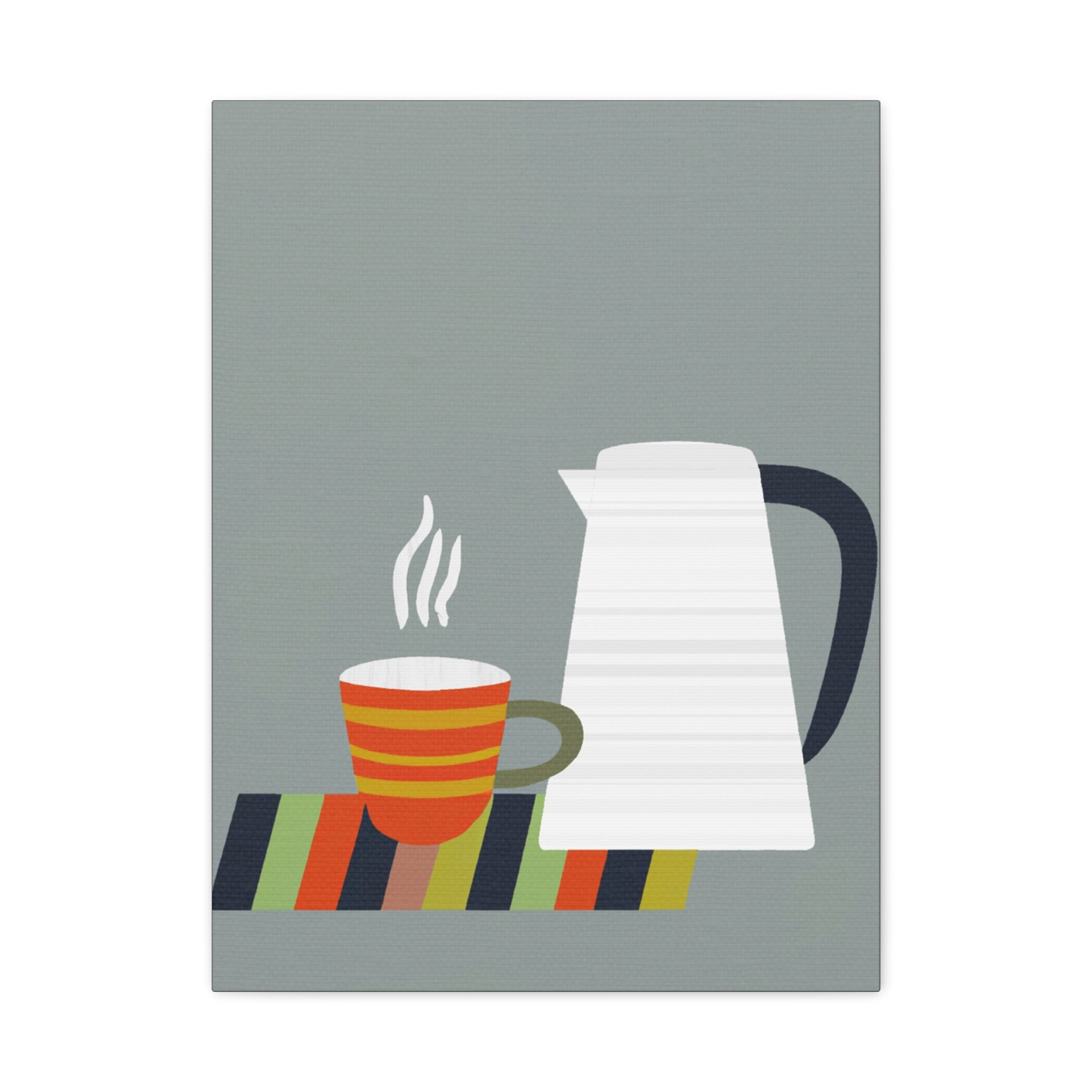 Midwest Modern Coffee Break Graphic Art Print - Matte Canvas, Stretched, 1.25"