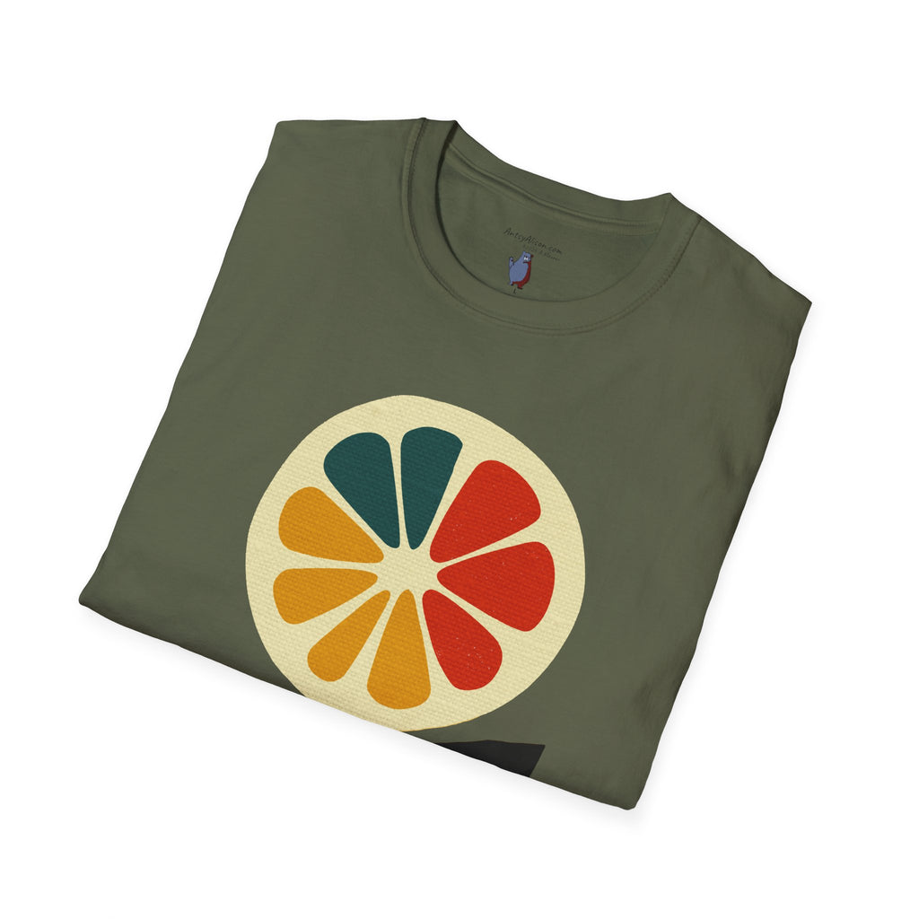 Midwest Modern Pop Art Lemon Flower - 100% Cotton Graphic Tee - unisex, pop, lemon, icon
