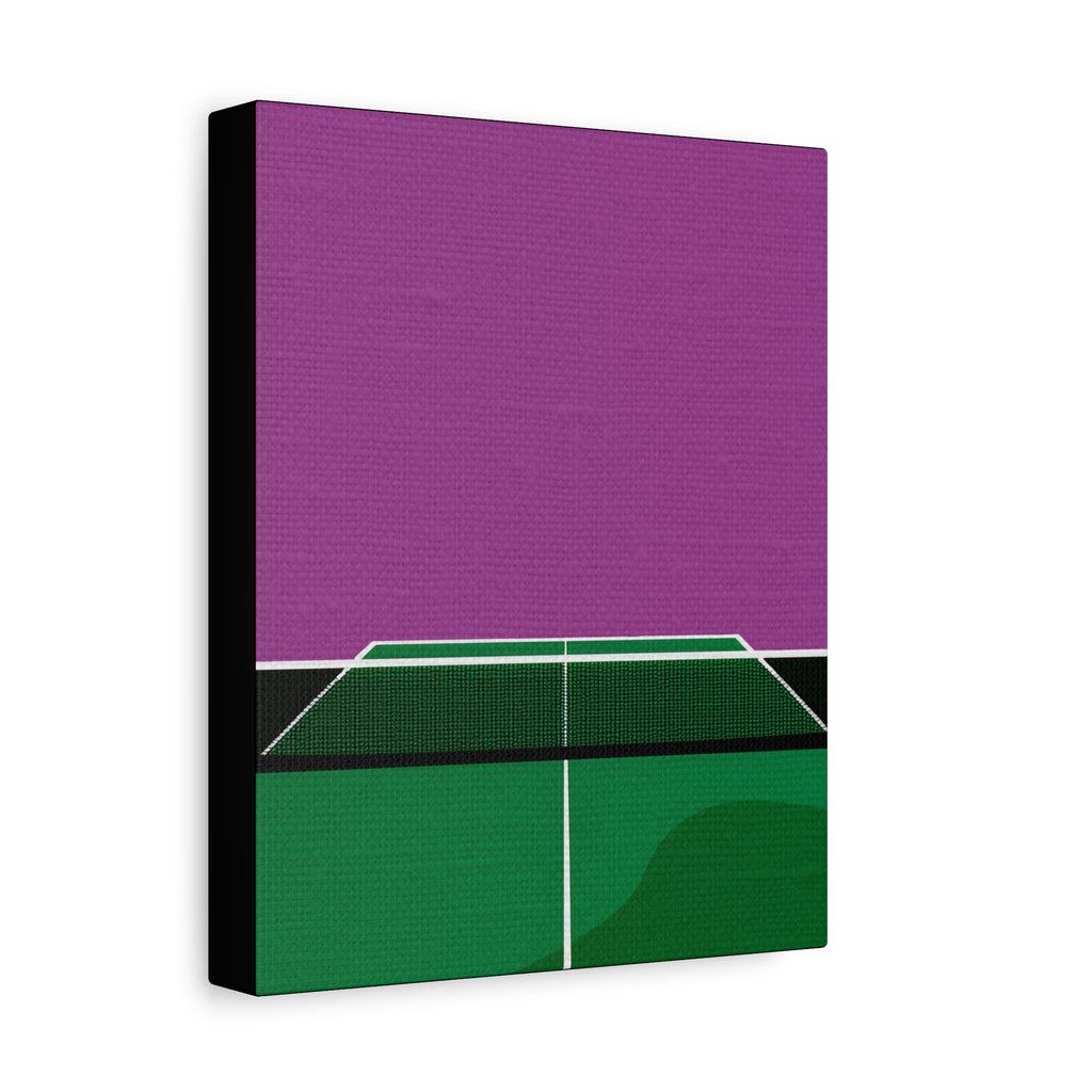 Midwest Modern Abstract Ping Pong Table Pop Art - Matte Canvas, Stretched, 1.25" - game room art, home decor, wall art, ping pong