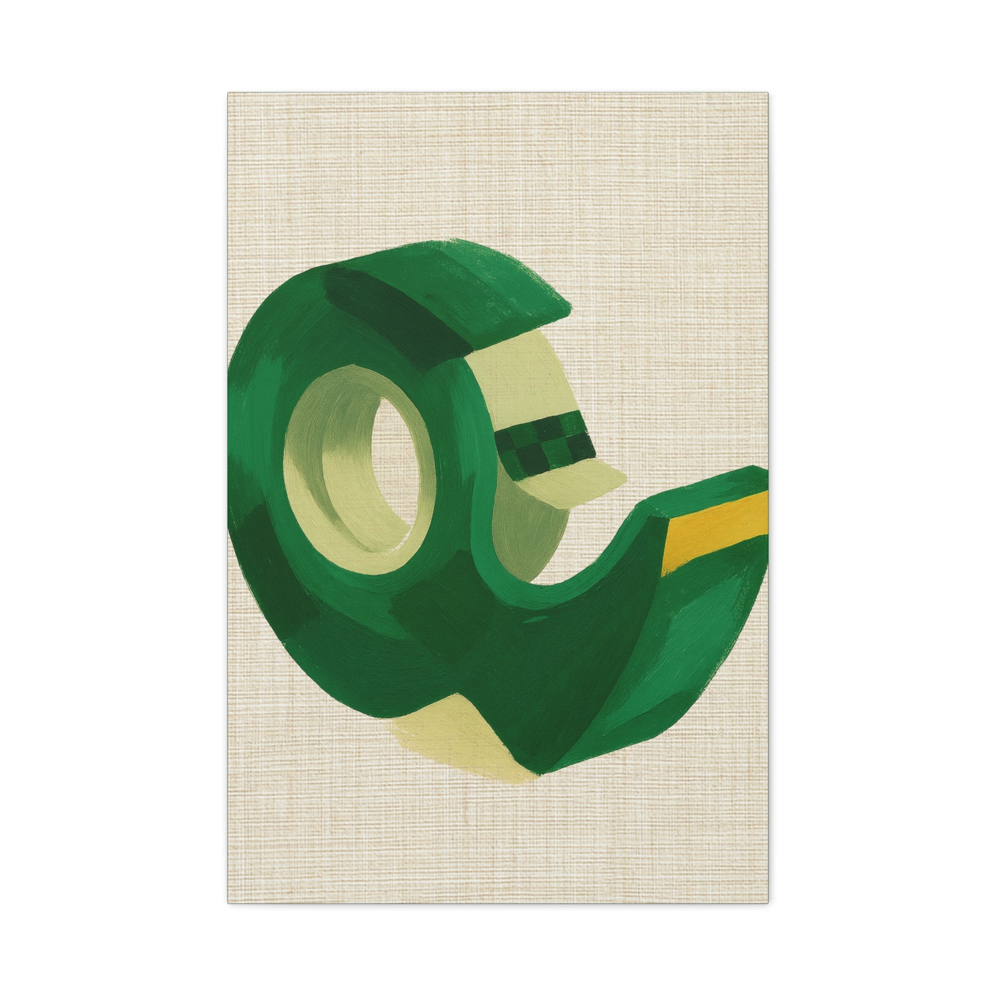 Midwest Mod Seasonal Christmas Art Print - Pop Art Package Tape - Matte Canvas, Stretched, 1.25"