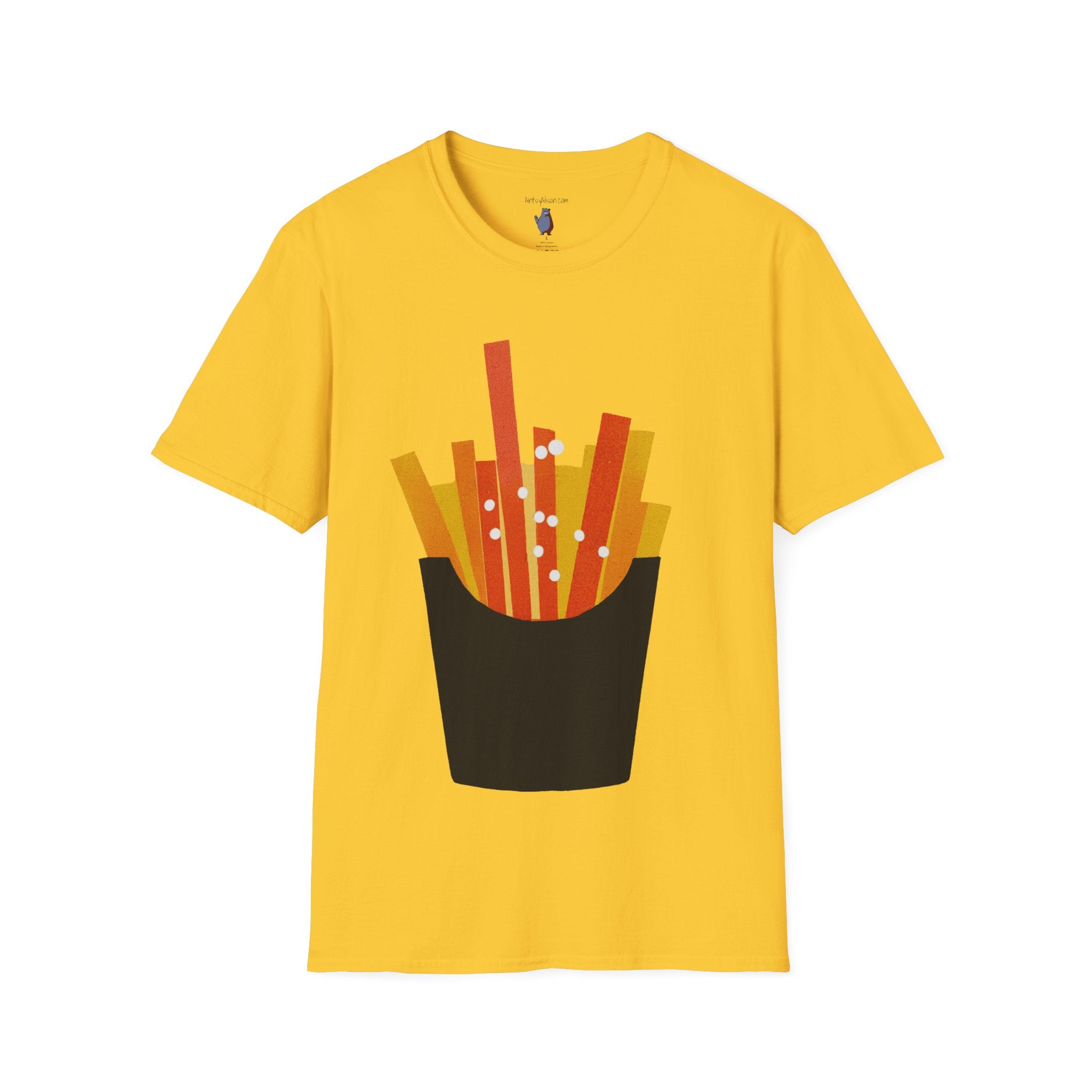 French Fry Fries Graphic Art Tee - 100% Cotton T-Shirt