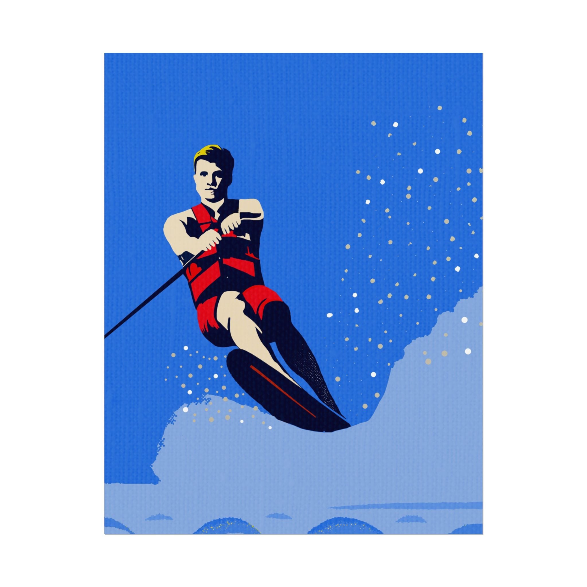 Outdoor Activity Water Skier Poster, Rolled Poster -  nature lovers, outdoor activities, summer, water ski