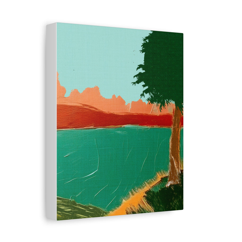 Midwest Modern Summer Landscape Art Print - Matte Canvas, Stretched, 1.25"