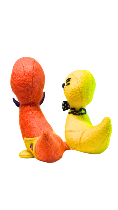 One of a Kind Plush Art Duckling Pair