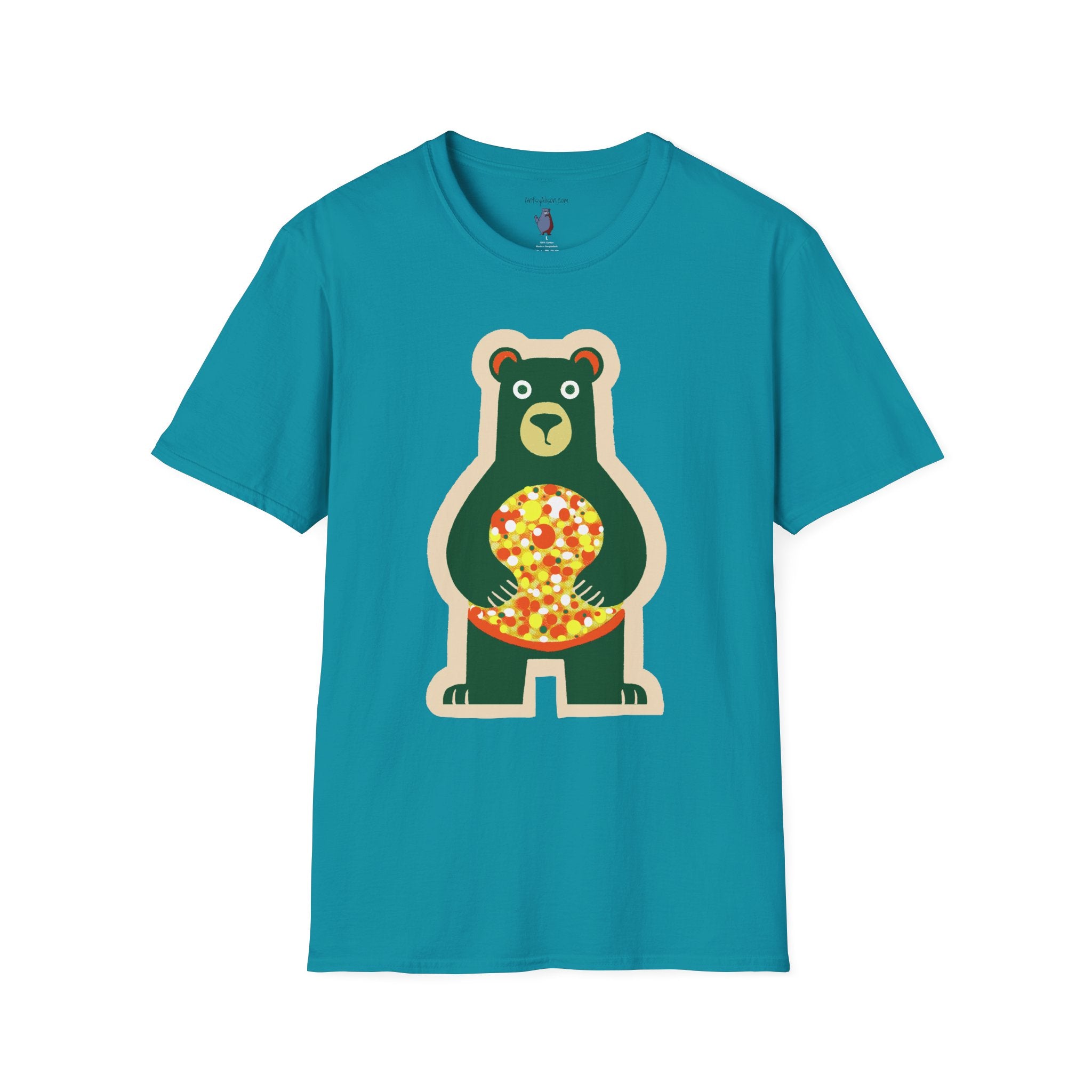 Mod Gumball Bear Graphic Art Tee - 100% Cotton T-Shirt