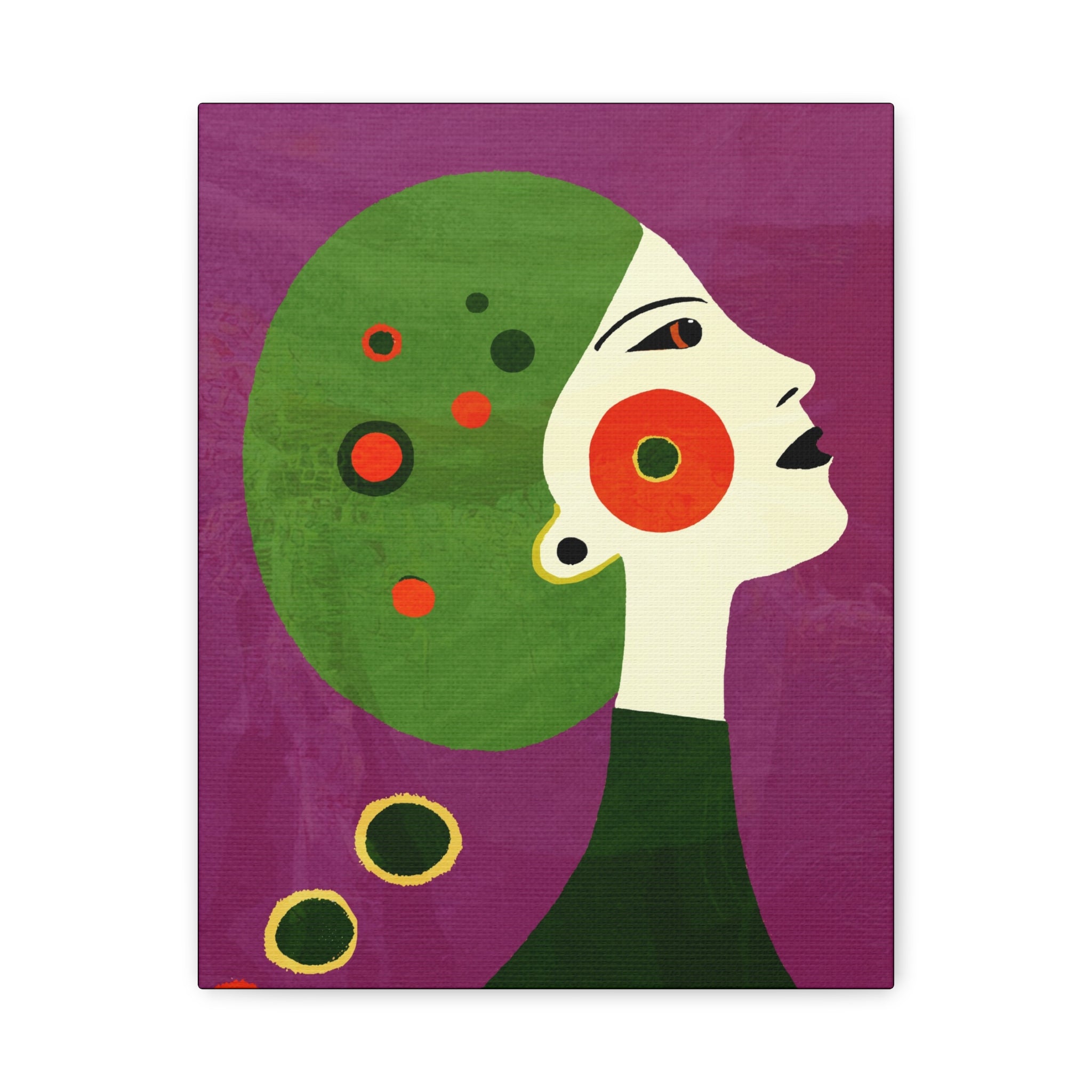 Midwest Modern Pop Art Girl Portrait Print - Matte Canvas, Stretched, 1.25" -  home decor, wall art, portrait, woman