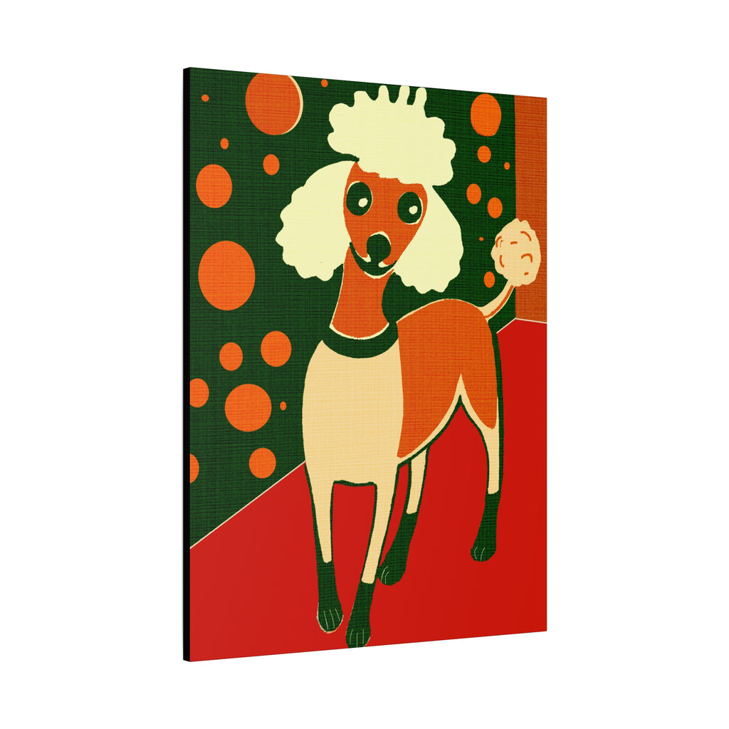 Midwest Modern Silly Poodle Print - Matte Canvas, Stretched, 1.25"