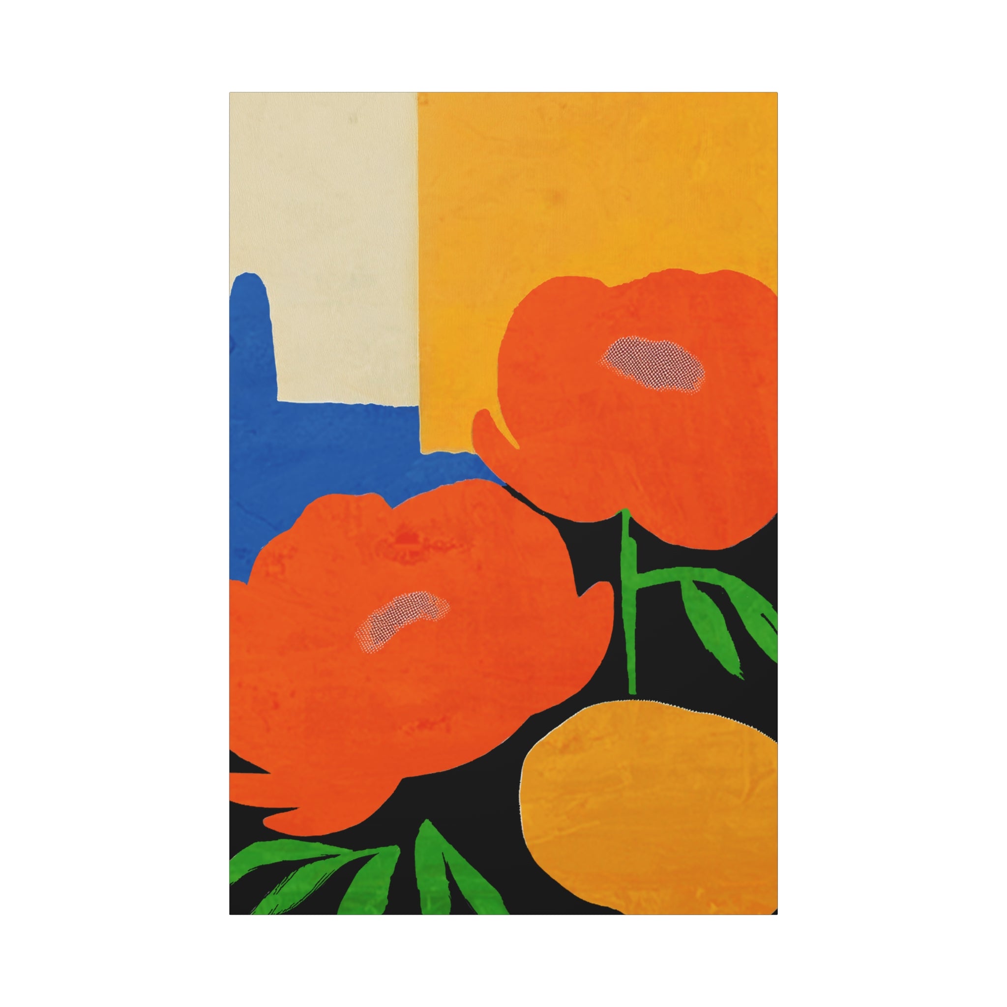 Midwest Modern Vibrant Peony Print - Matte Canvas, Stretched, 1.25"