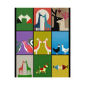 Midwest Modern Animal Love, Rolled Poster -  animals, nature, love, valentines, colorful, mod