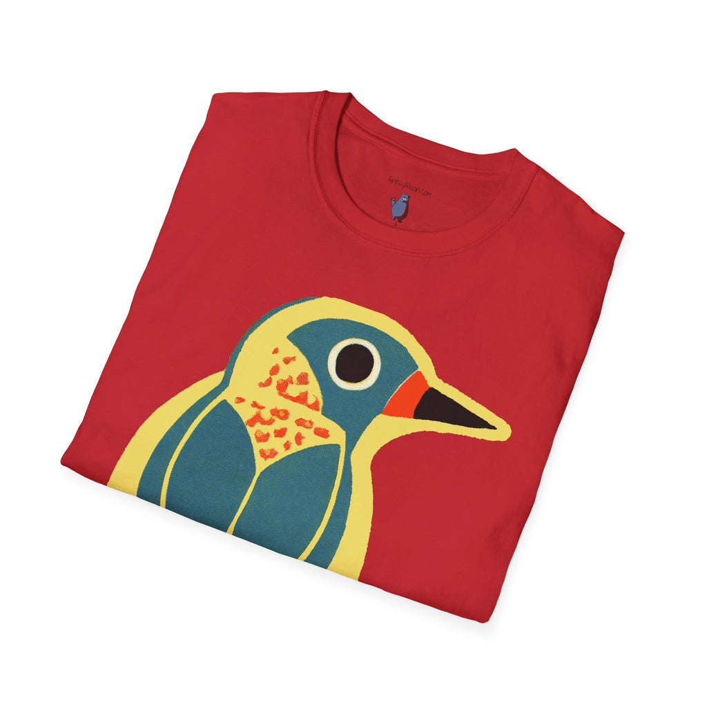 Retro BlueBird Graphic Art Tee - 100% Cotton T-Shirt