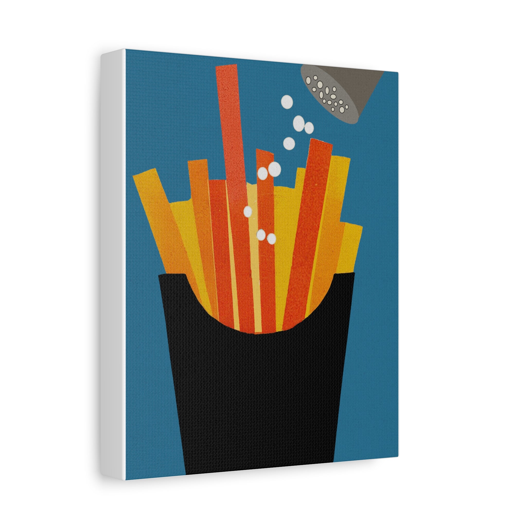 Comfort Food Pop Art Print - French Fries - Matte Canvas, Stretched, 1.25"