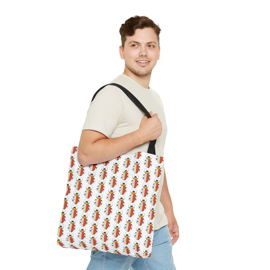 Midwest Mod Colorful Beetle Tote Bag, Eco-Friendly Shopping Bag, Beach Tote, Gift for Nature Lovers, Summer Accessory, Lightweight Carryall