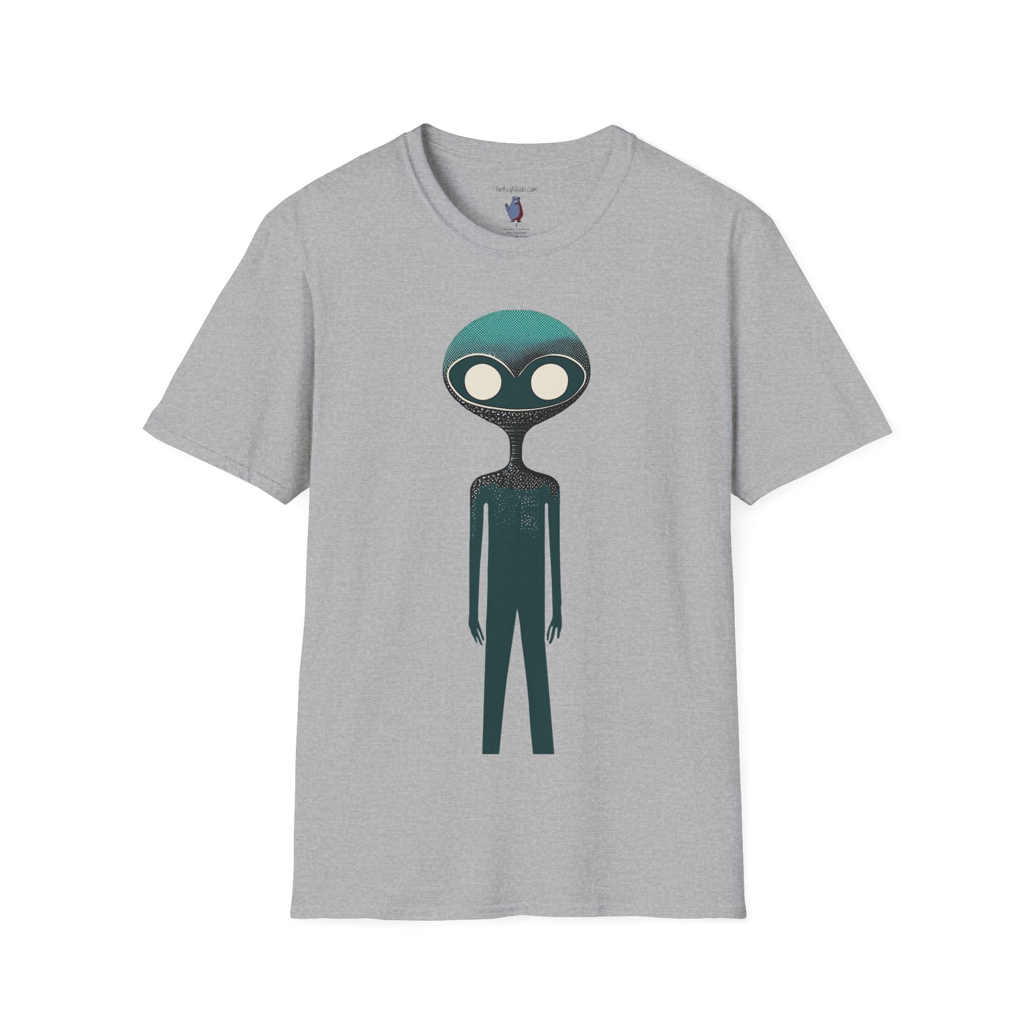 Midwest Modern UAP UFO Alien Number Two Graphic Art Tee - 100% Cotton T-Shirt