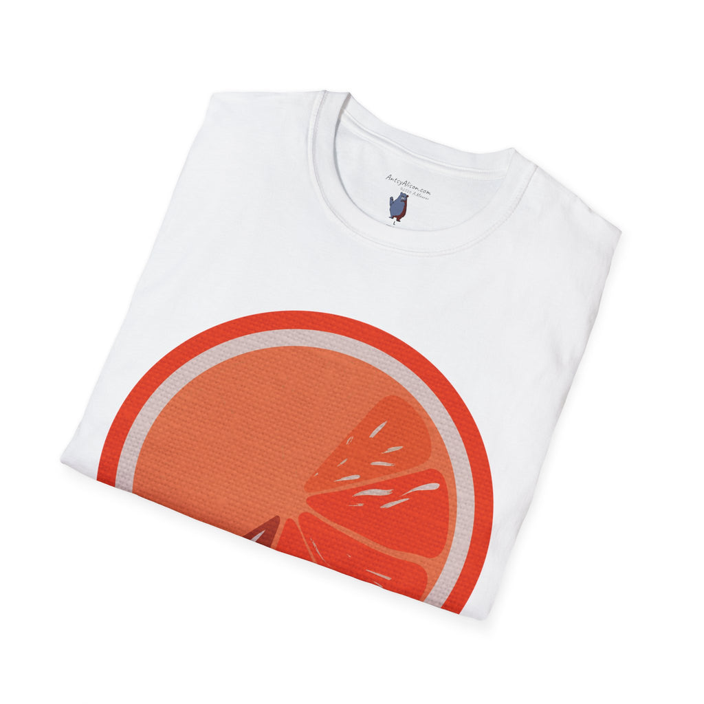 Midwest Modern Pop Icon Orange Slice - 100% Cotton Graphic Tee - orange, fruit