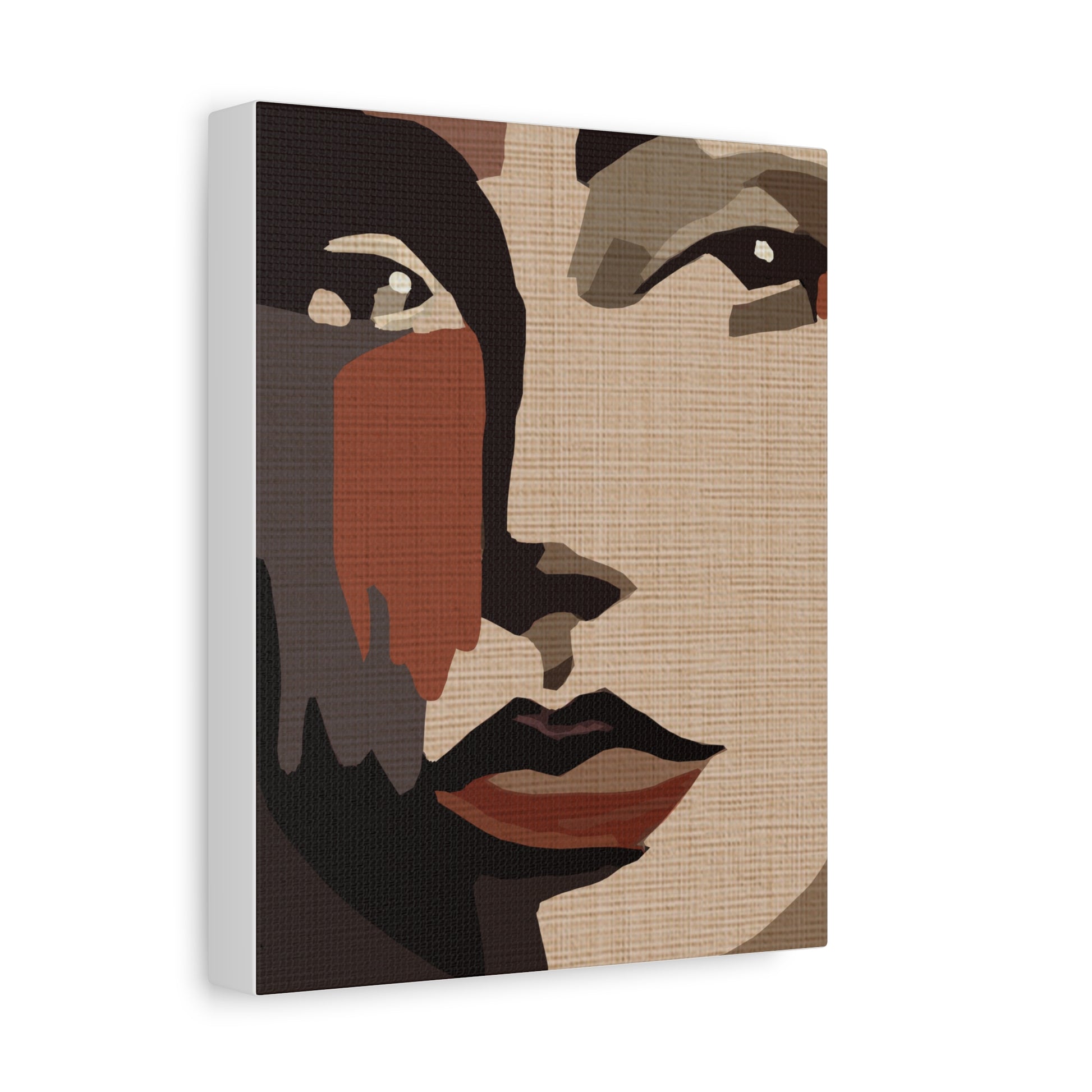 Abstract Woman Portrait 1970s Disco Inspired Art Print - Matte Canvas, Stretched, 1.25"