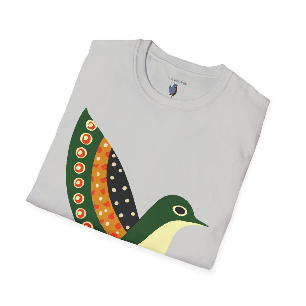 Ready to Fly Bird Graphic Art Tee - 100% Cotton T-Shirt