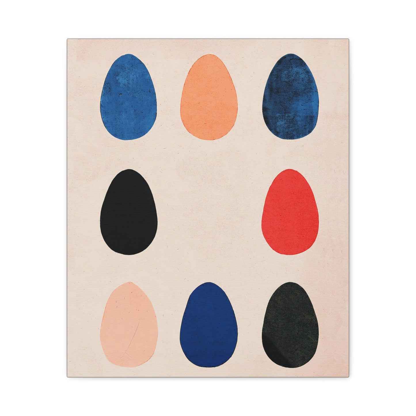 Abstract Modern Egg Display - Matte Canvas, Stretched, 1.25"