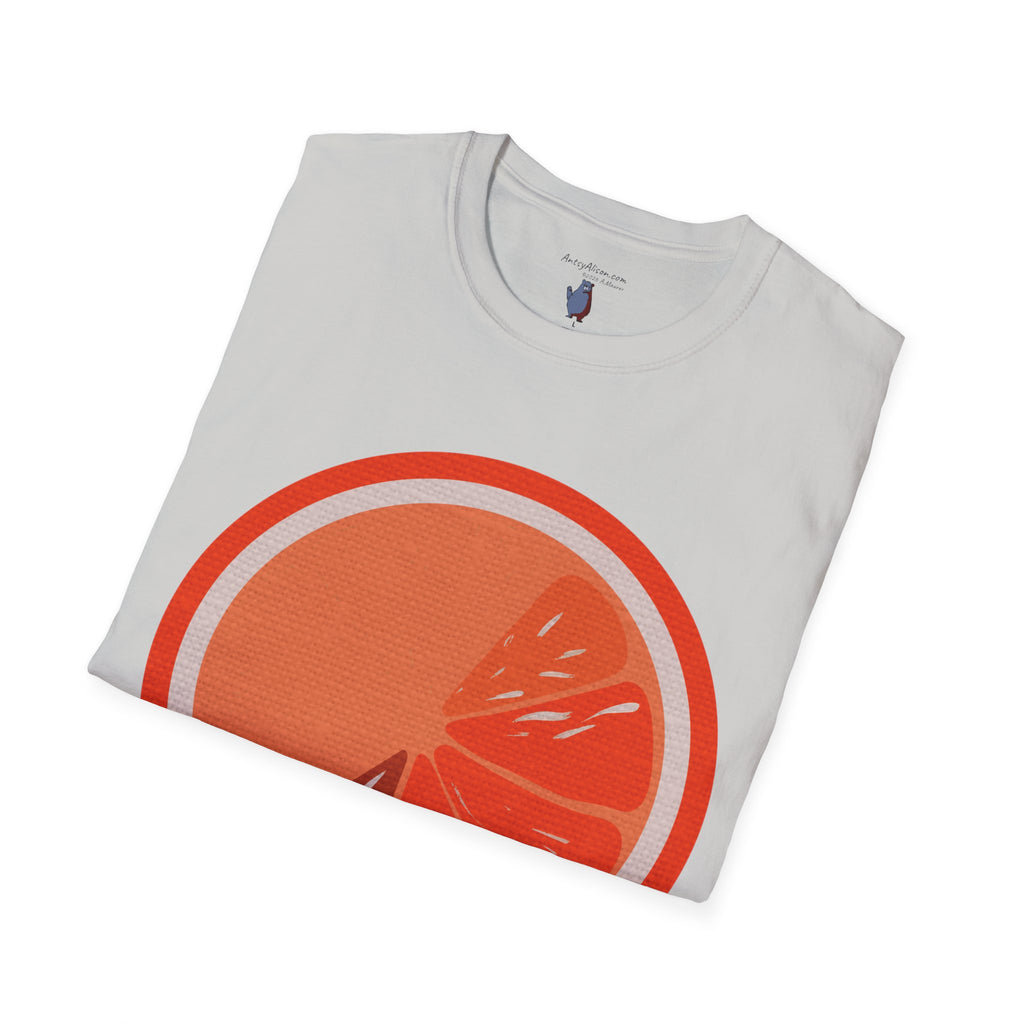 Midwest Modern Pop Icon Orange Slice - 100% Cotton Graphic Tee - orange, fruit