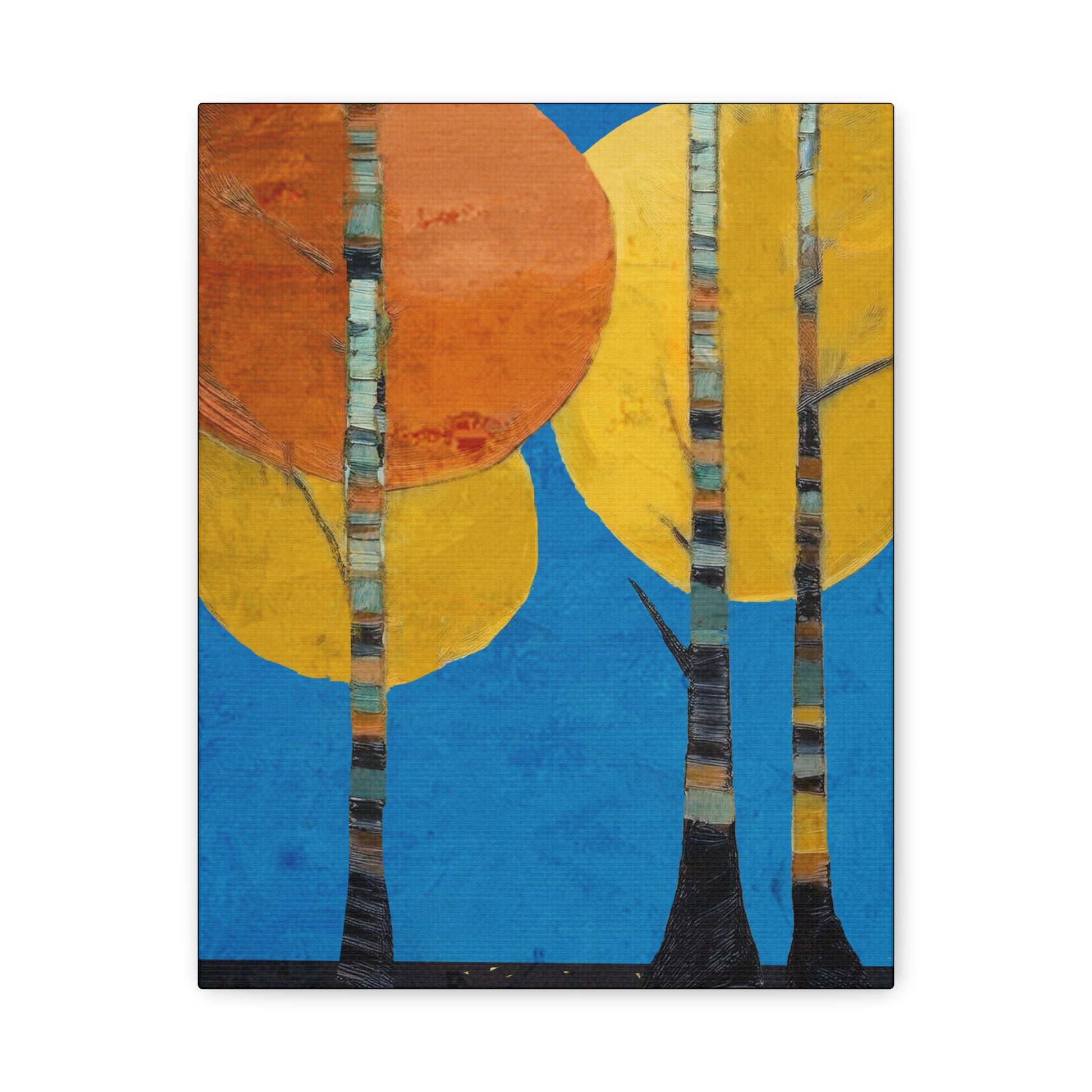 Midwest Mod Memories of Aspen Trees Art Print - Matte Canvas, Stretched, 1.25"