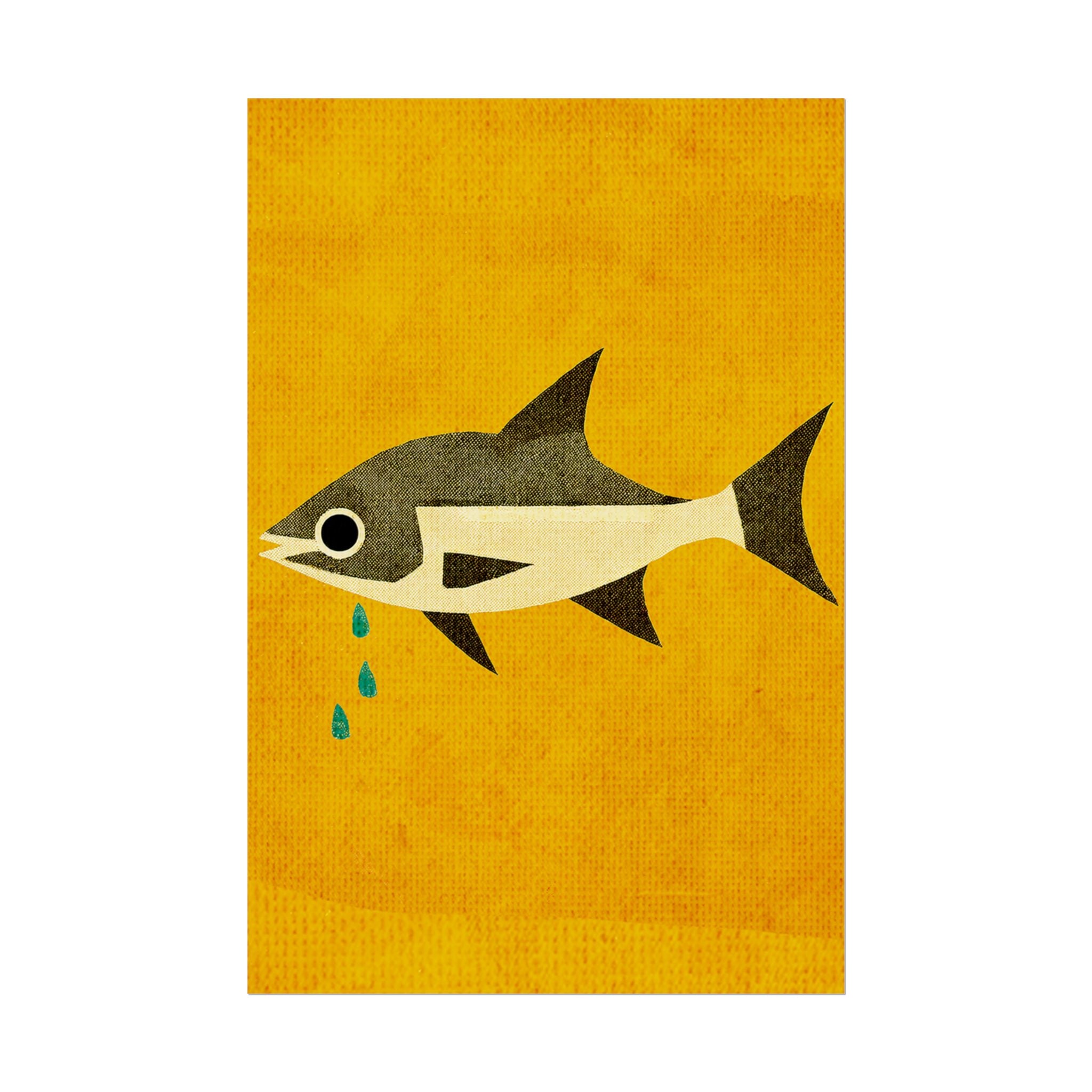 Don't Cry Mod Abstract Fish Art Print Rolled Poster | Wall Art, Midwest Mod, Fish, Fishing