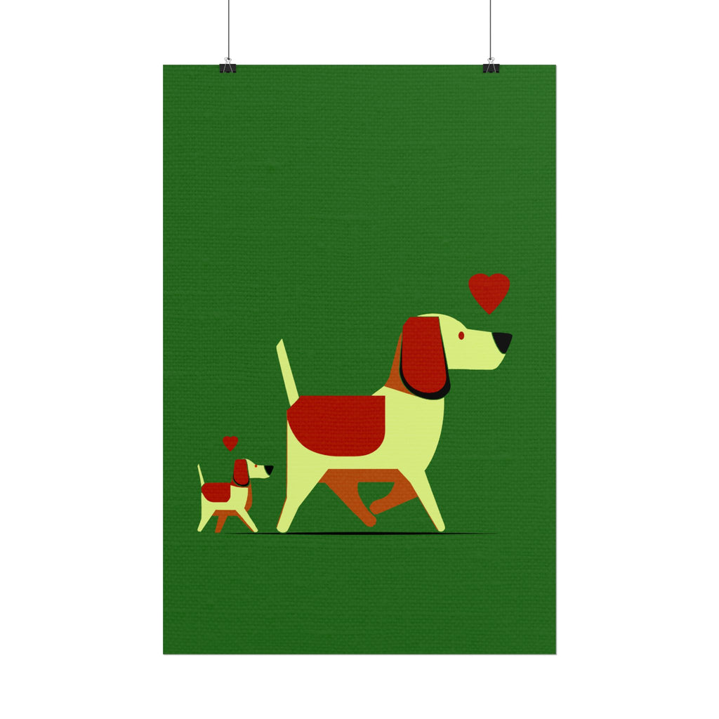 Animal Love Print Dog Mama Only Rolled Poster - Animals, Dog,  Puppy, Canine, Valentines Day, Nature, Love